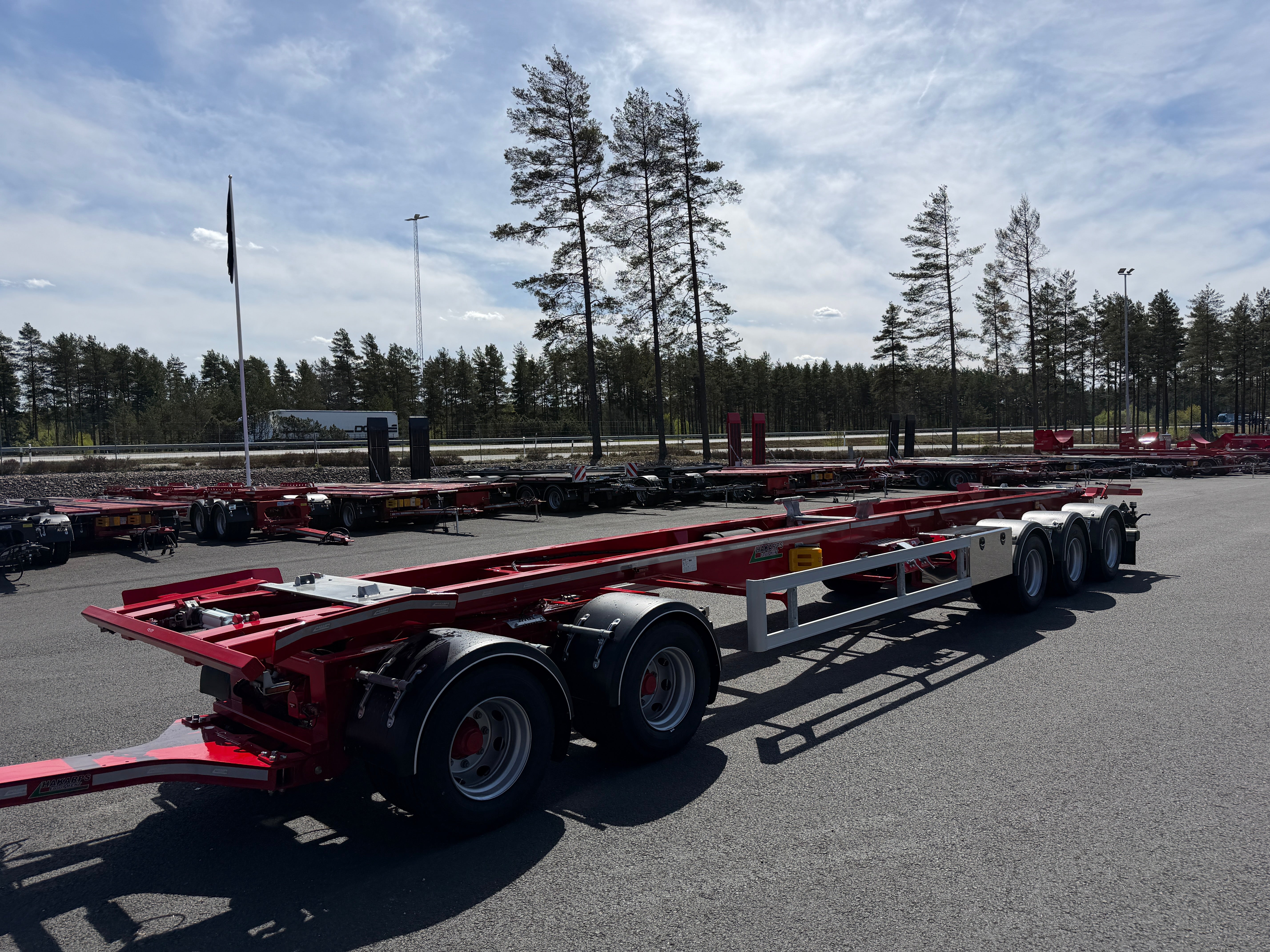 5 axlad 42 tons lastväxlarvagn med glider