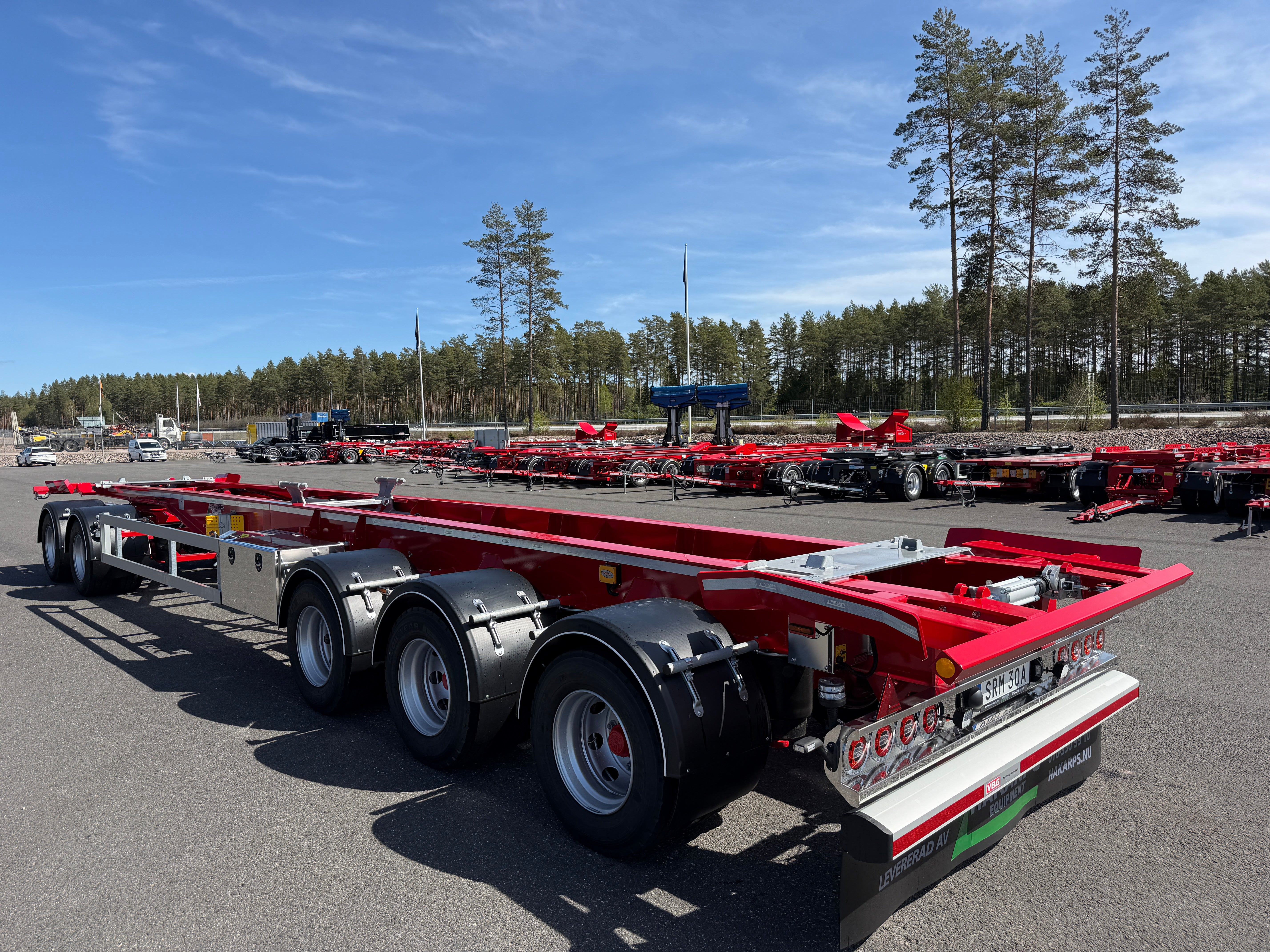5 axlad 42 tons lastväxlarvagn med glider