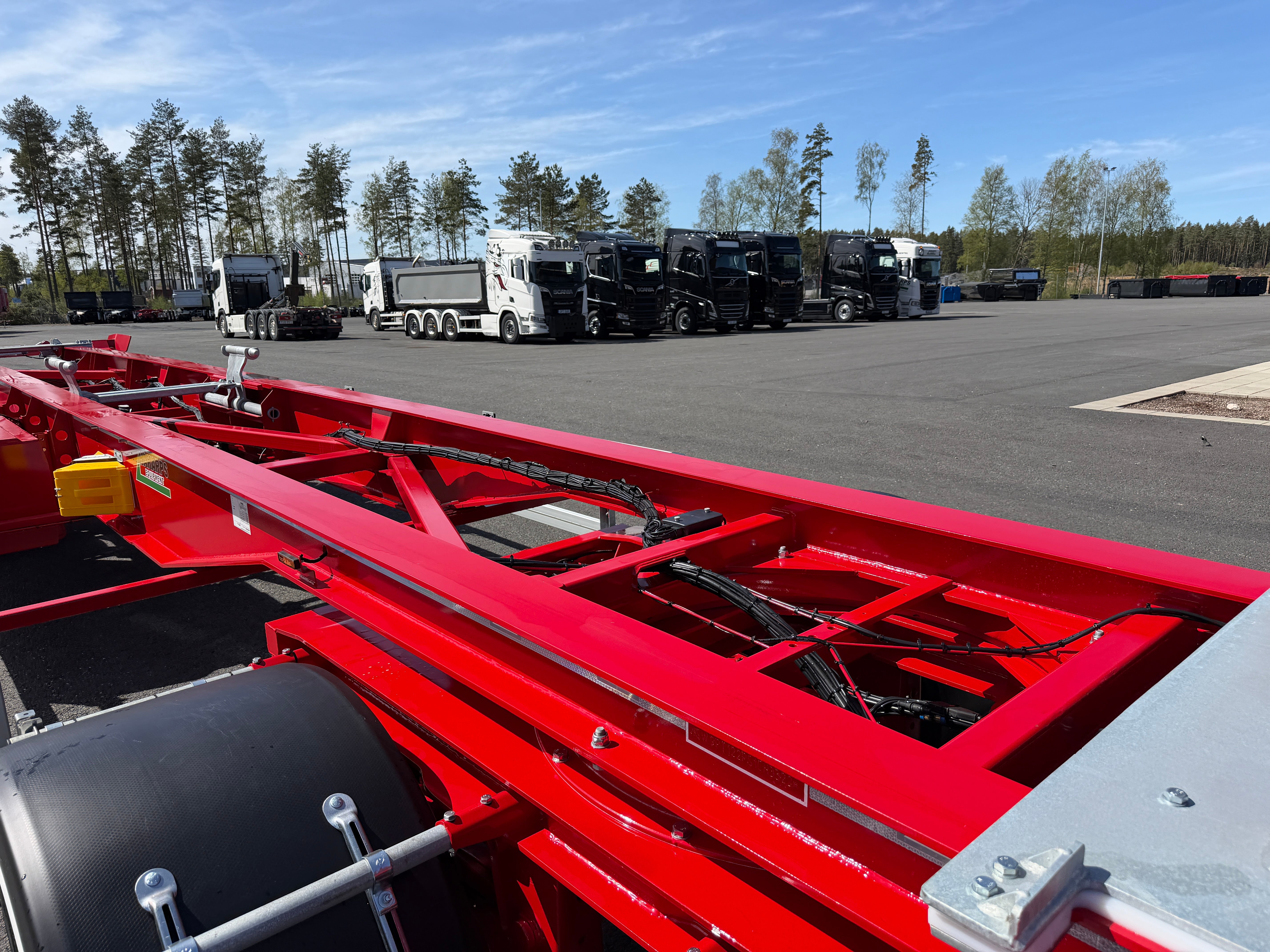 5 axlad 42 tons lastväxlarvagn med glider
