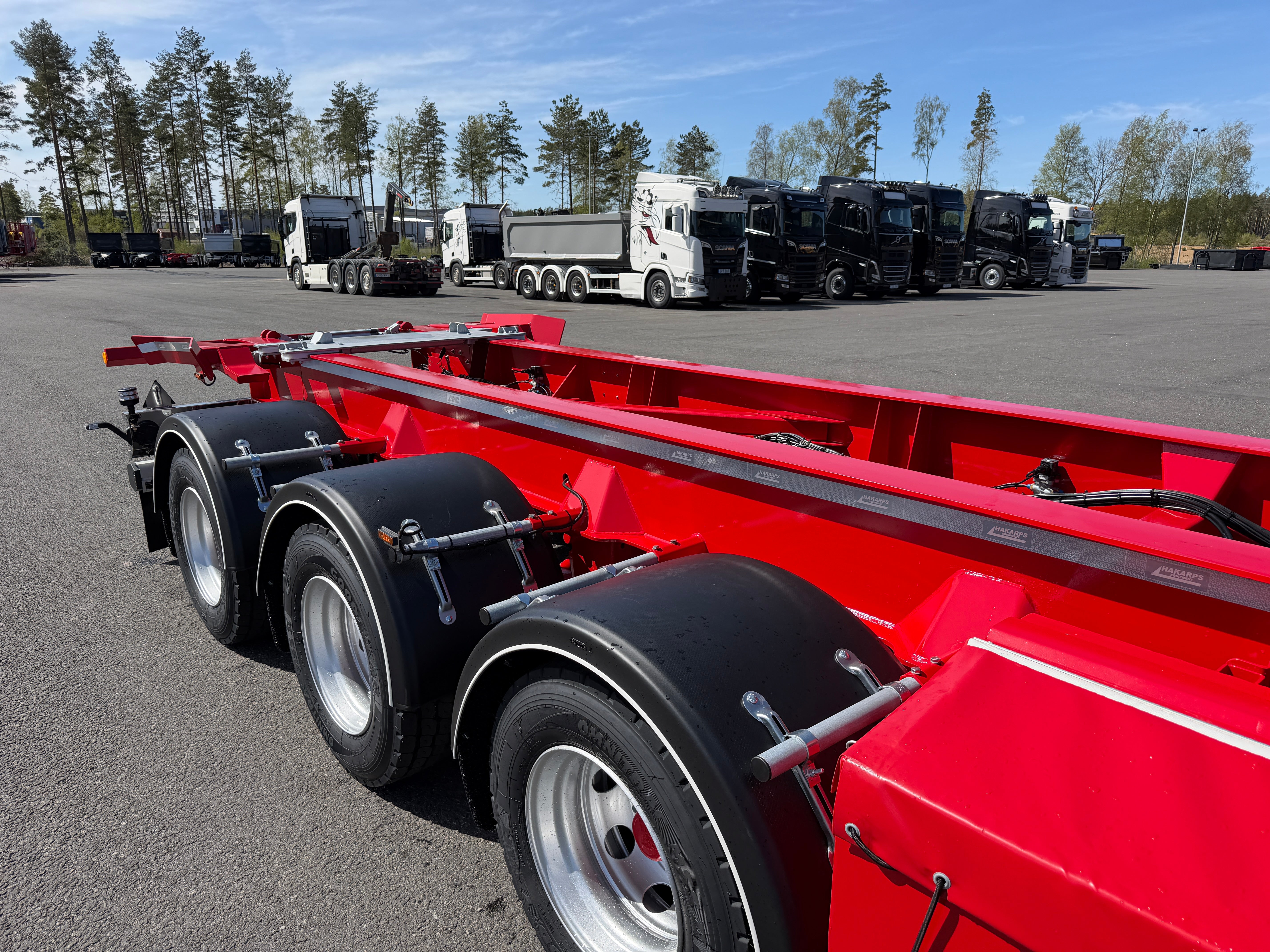5 axlad 42 tons lastväxlarvagn med glider
