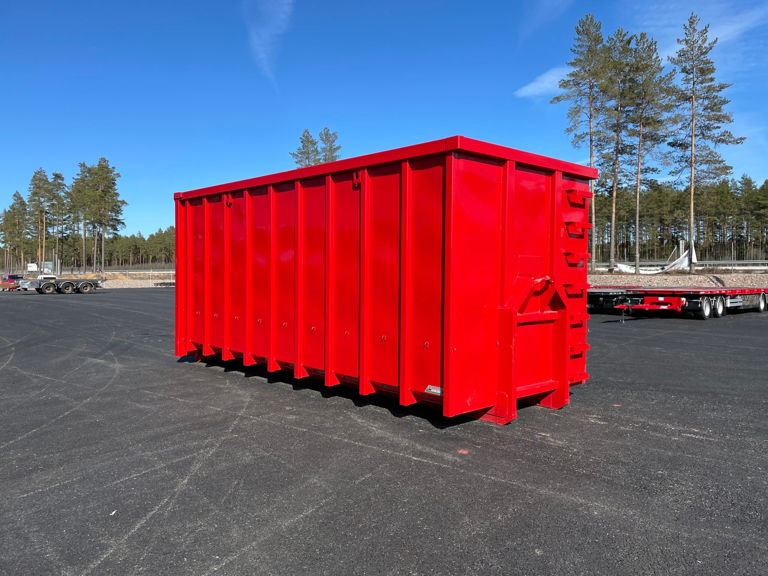 35m3 snöcontainer Hardox 450 + höglucka luftstyrd