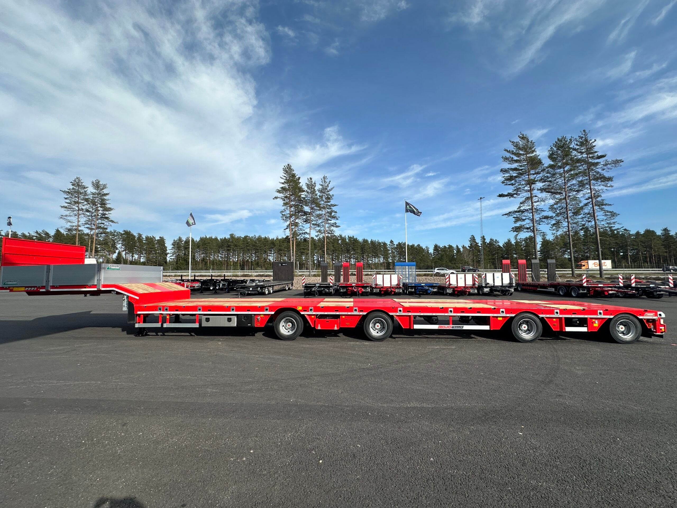4 axlad ROJO 18,5m jumbotrailer 9m trombon 38 tons skattevikt