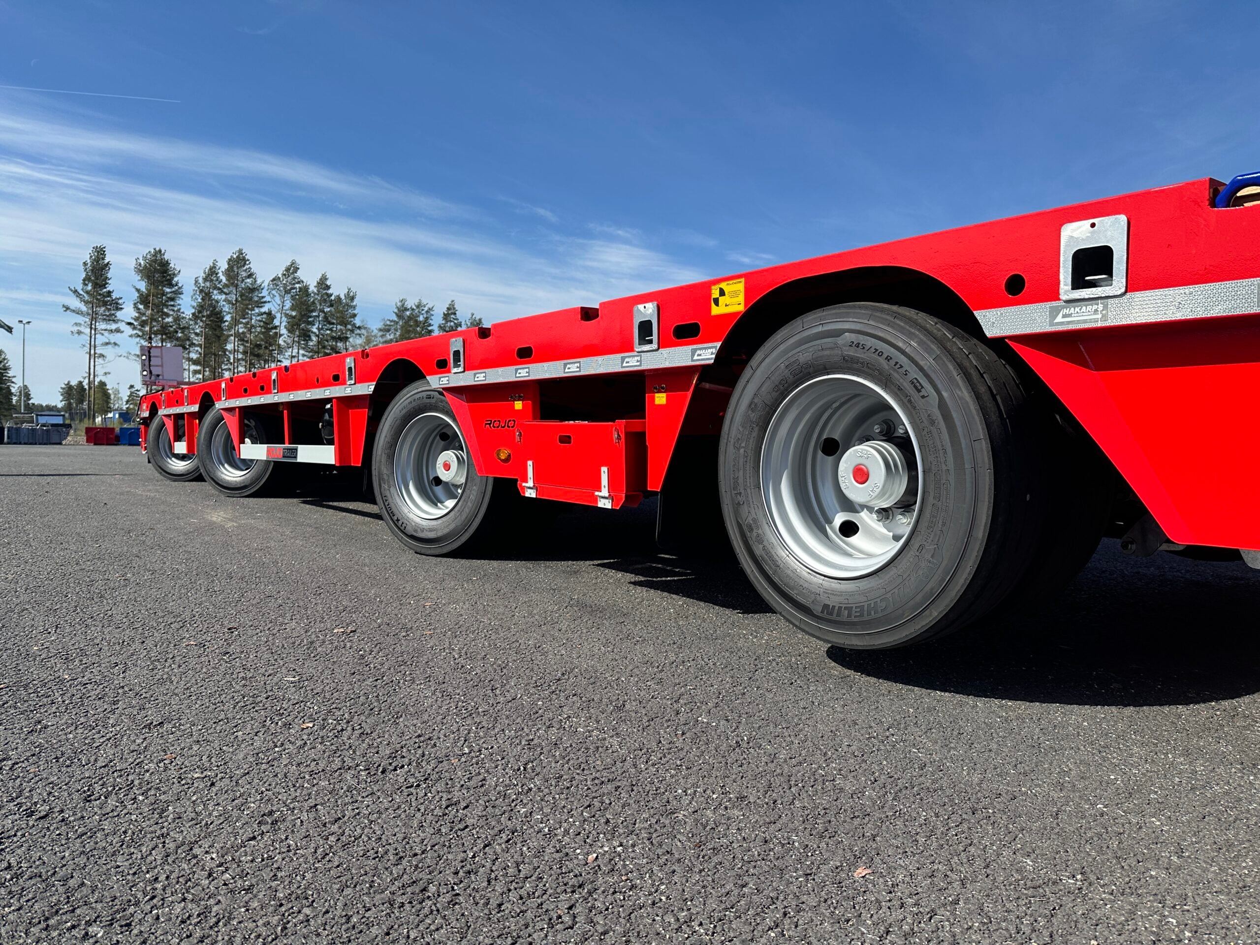 4 axlad ROJO 18,5m jumbotrailer 9m trombon 38 tons skattevikt