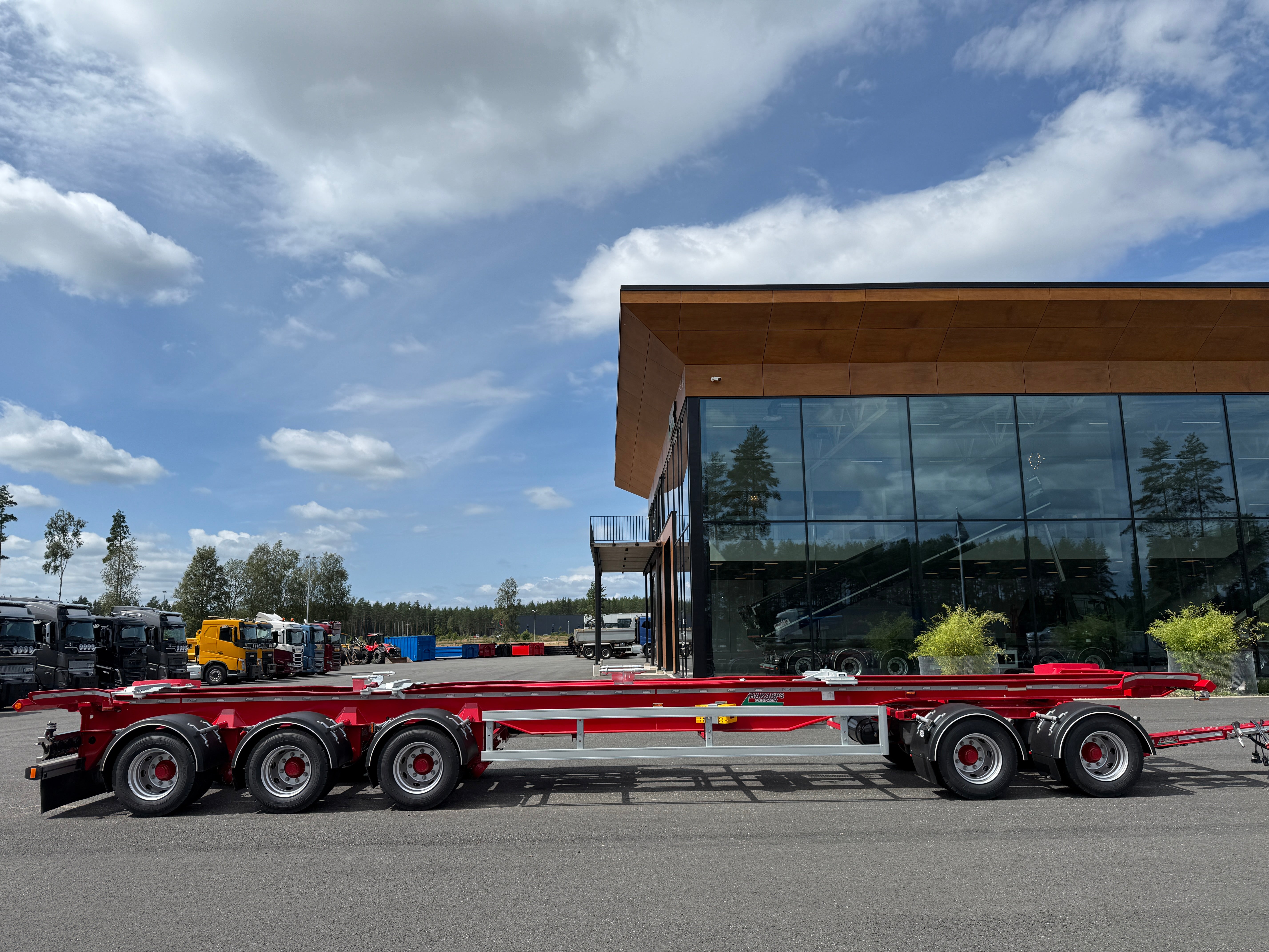 5 axlad 42 tons lastväxlarvagn med hydraulisk skjutkolv