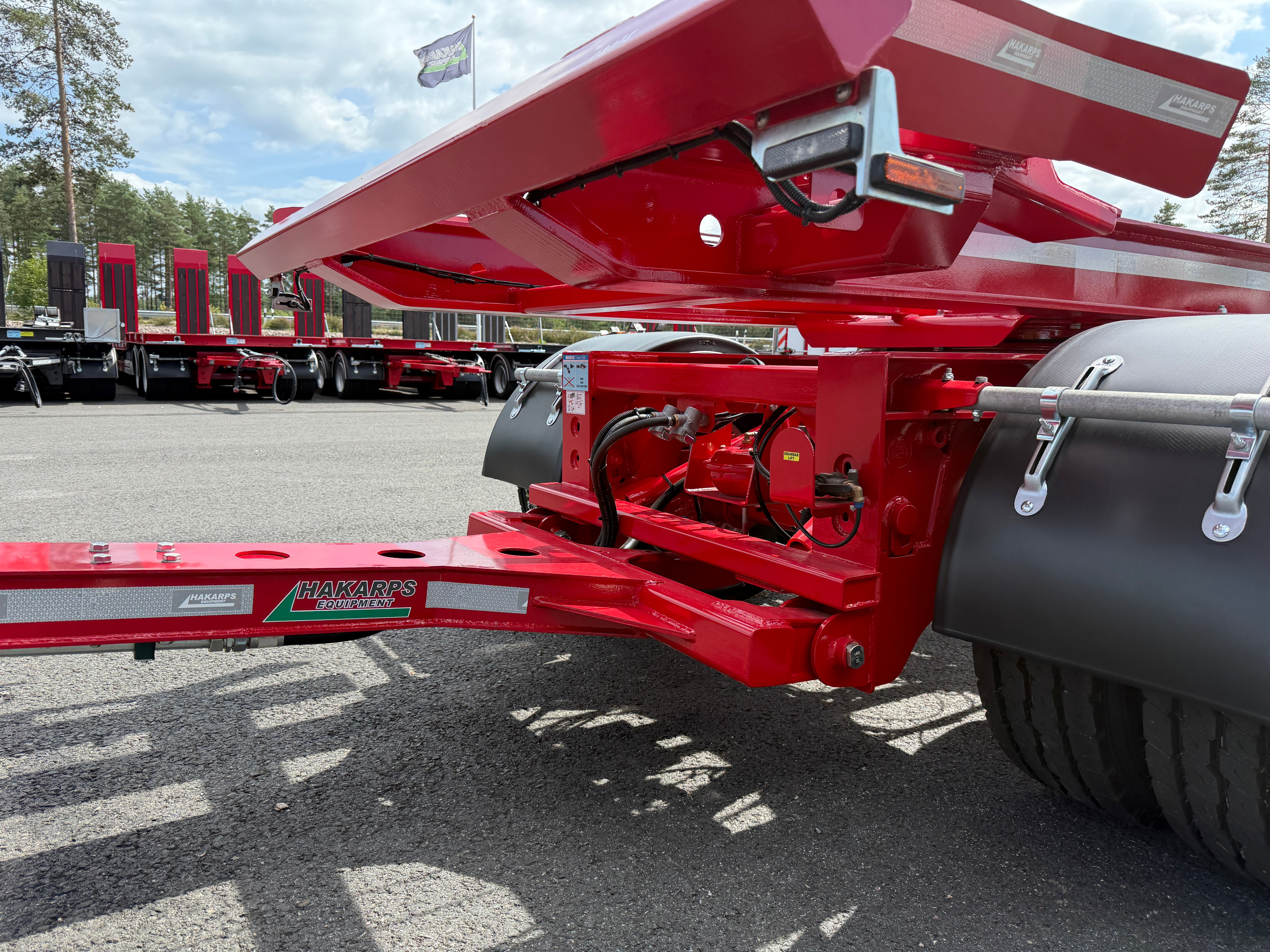 5 axlad 42 tons lastväxlarvagn med hydraulisk skjutkolv