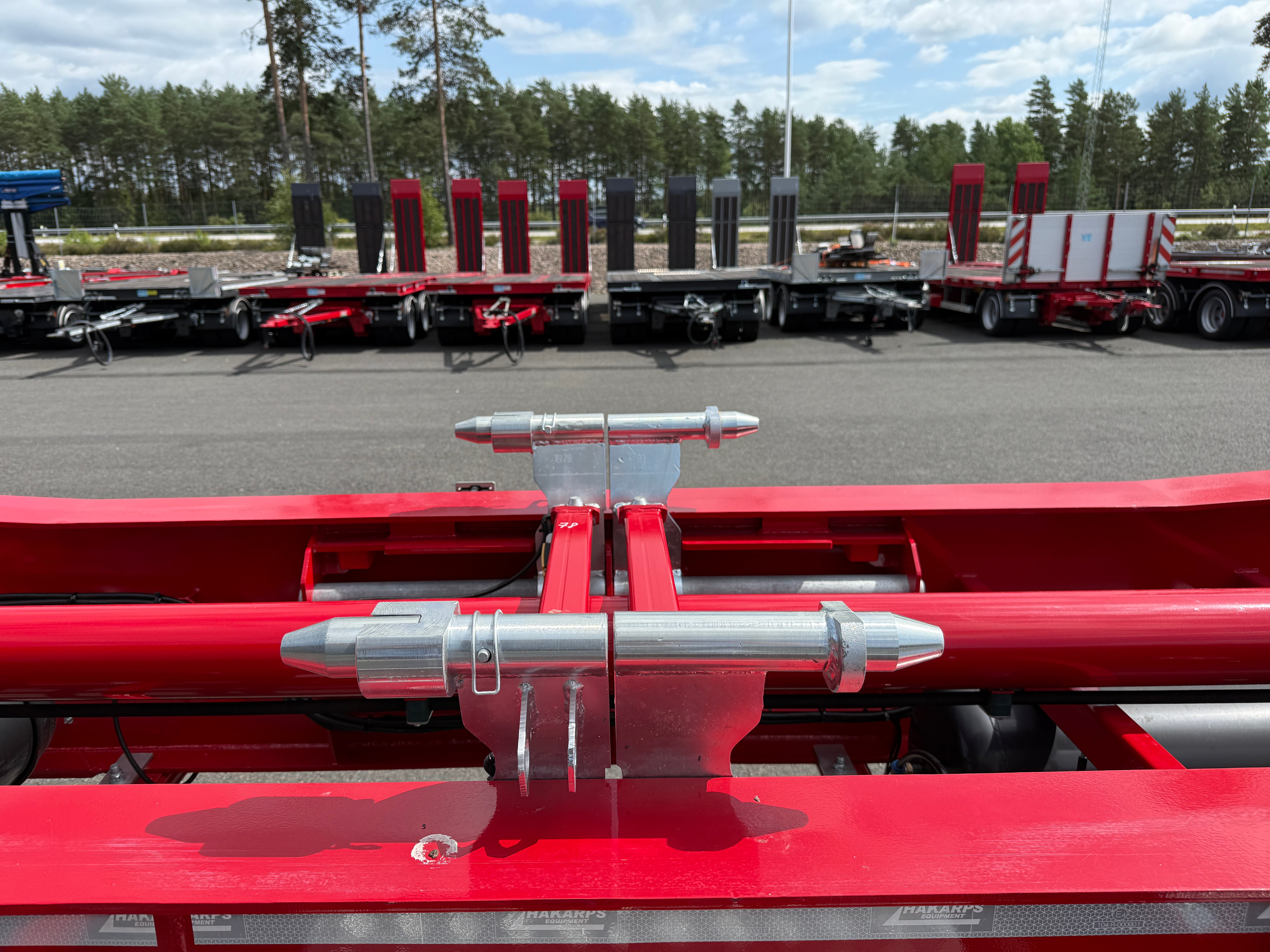 5 axlad 42 tons lastväxlarvagn med hydraulisk skjutkolv