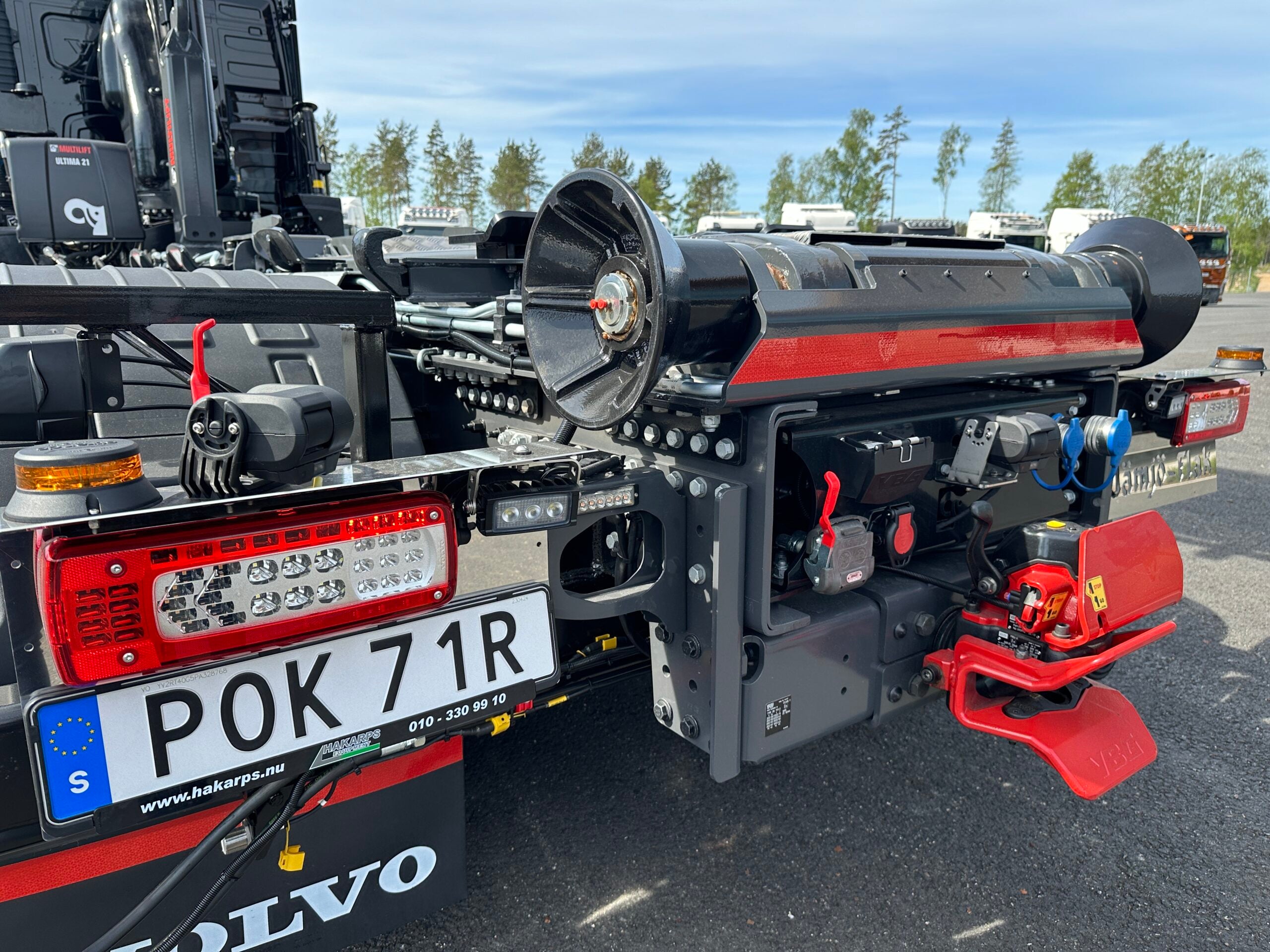 Volvo FH500 Tridem kranväxlare Hiab 408 E6 med jibb