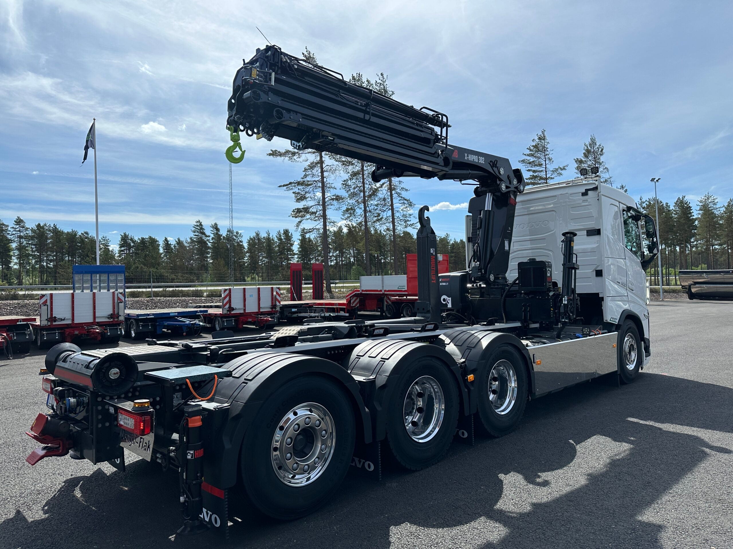 Volvo FH500 Tridem kranväxlare Hiab 302 E6