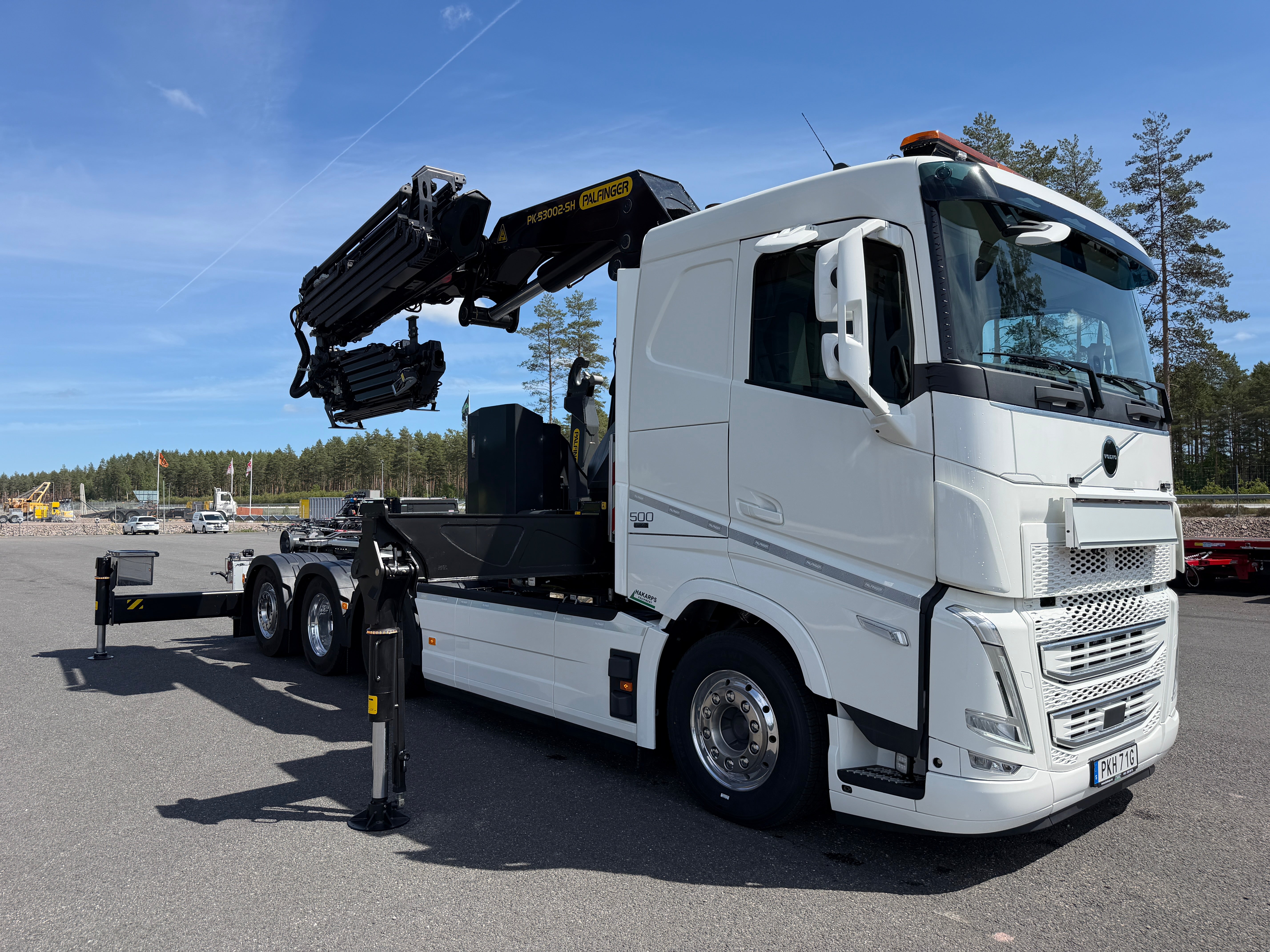 Volvo FH13 500 tridem kranväxlare Palfinger PK53002 SH + jibb