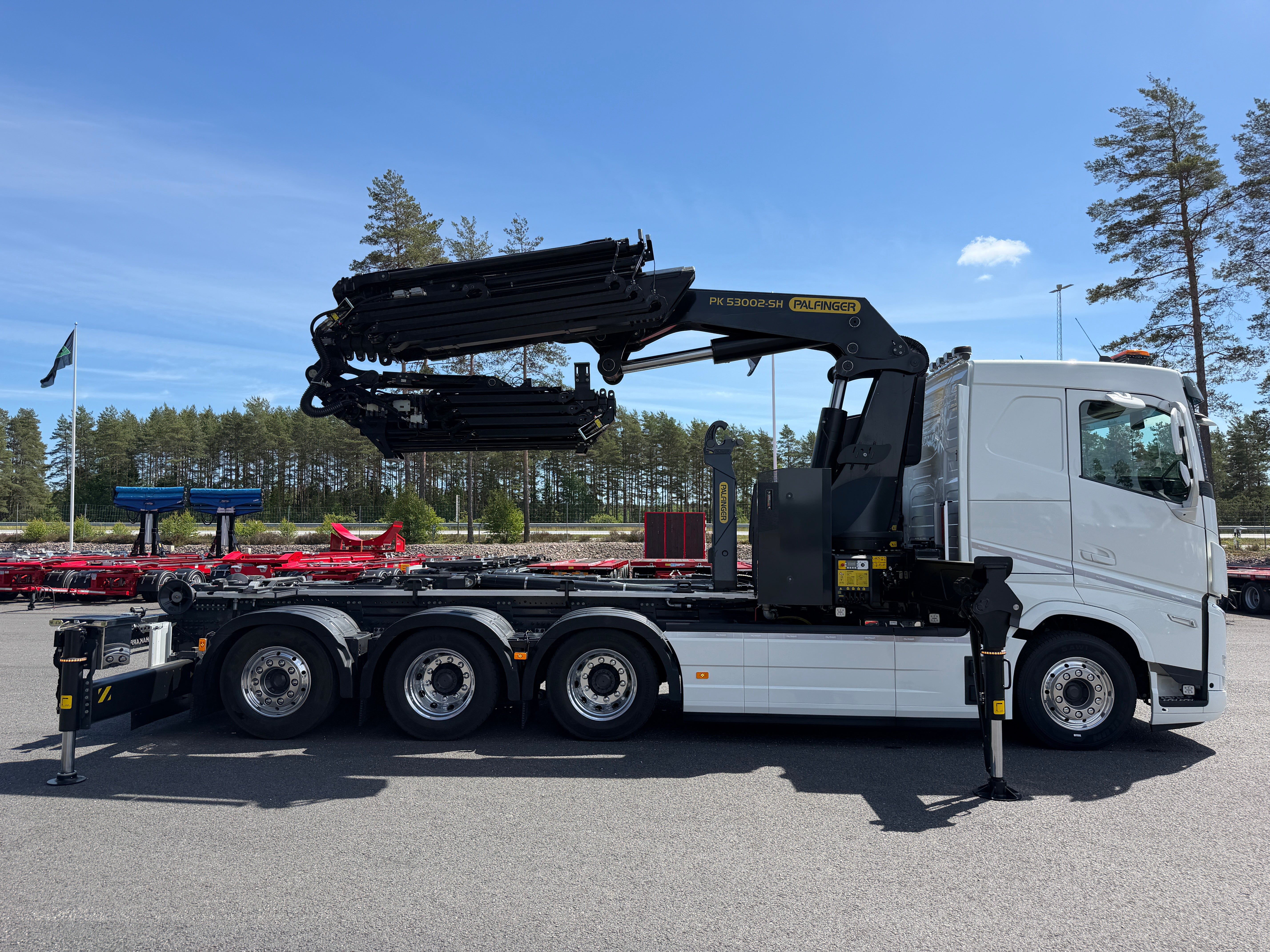 Volvo FH13 500 tridem kranväxlare Palfinger PK53002 SH + jibb