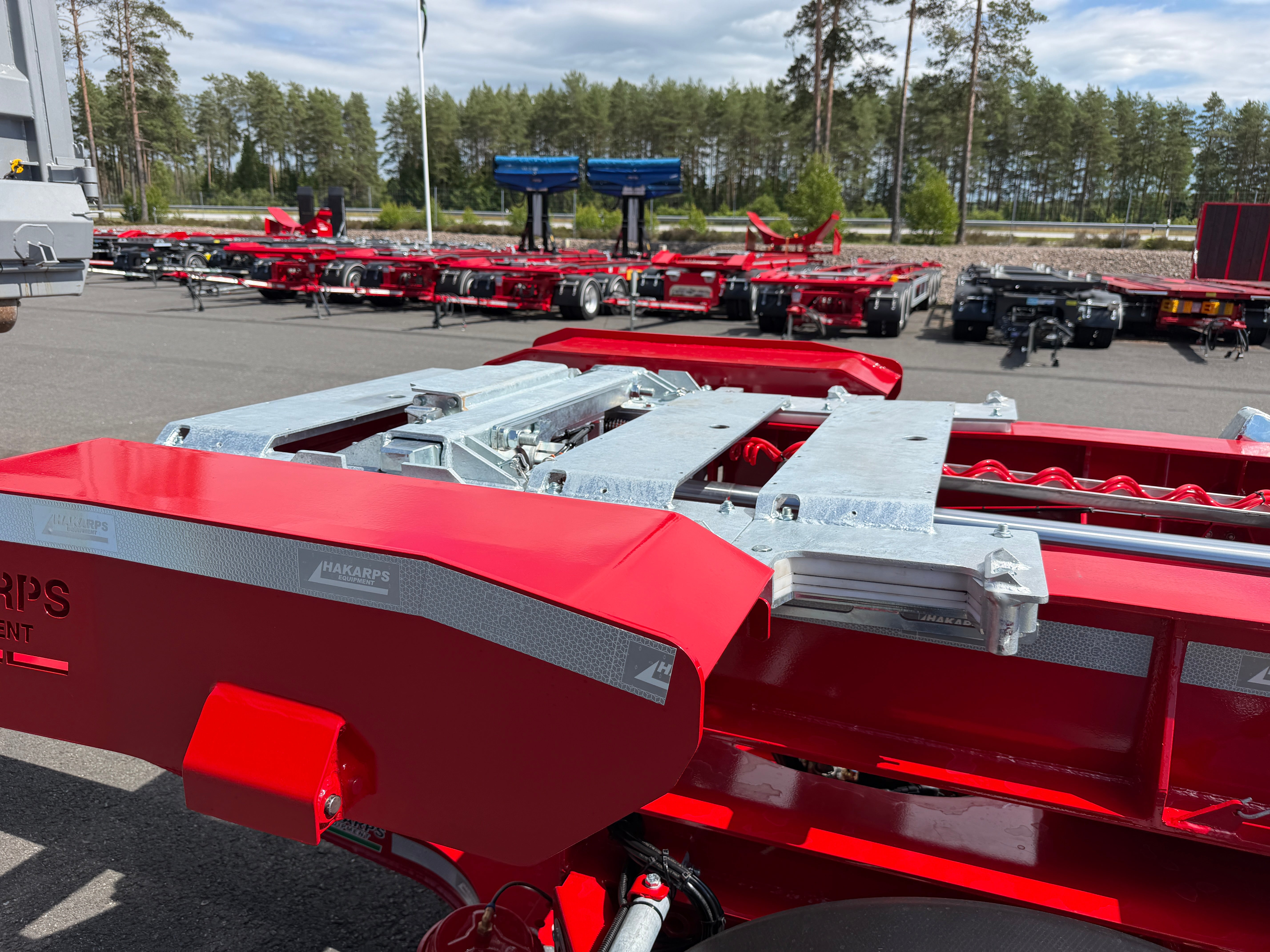 5 axlad 42 tons lastväxlarvagn 2 flak med skjutkolv + tipp