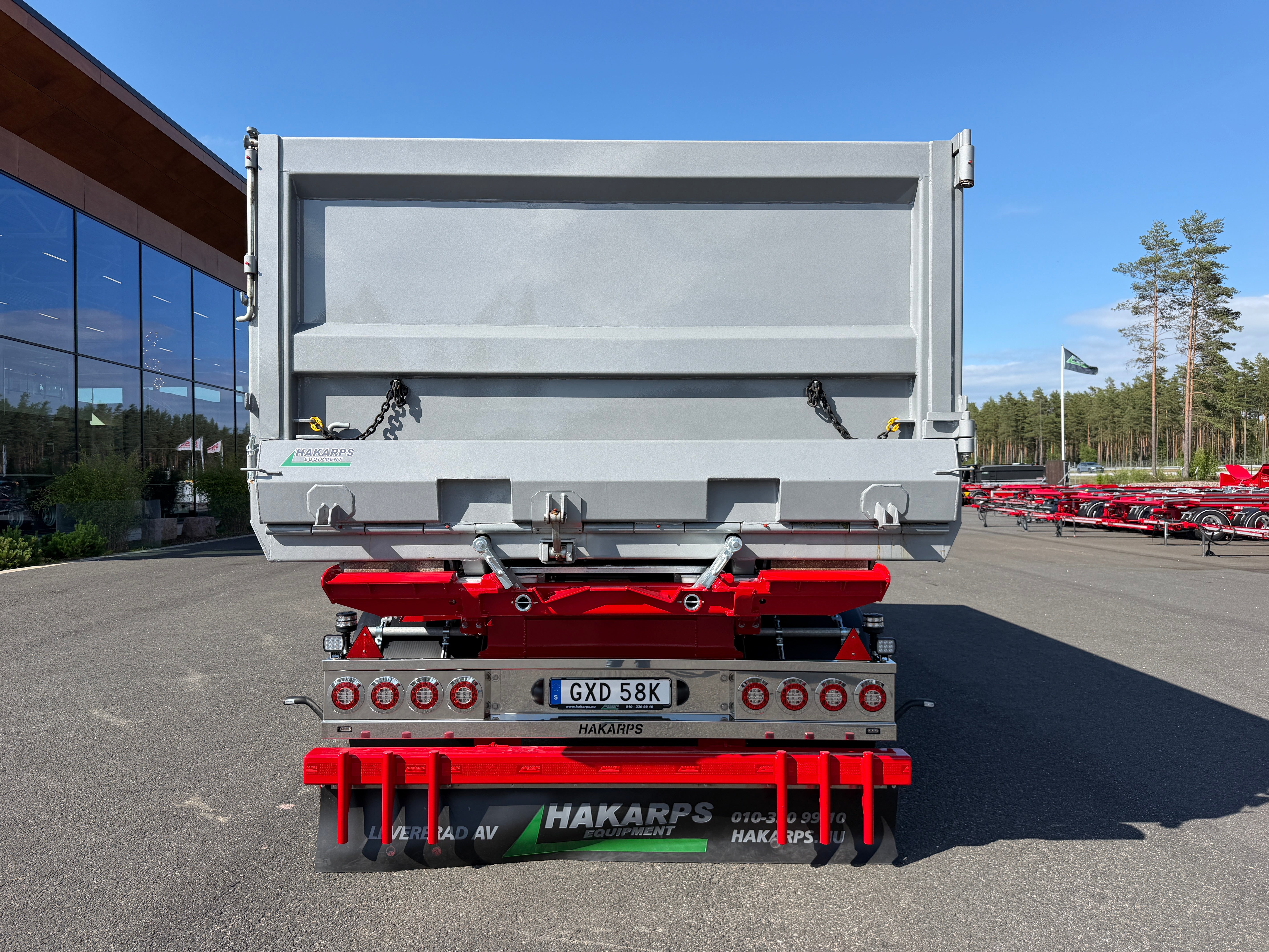 5 axlad 42 tons lastväxlarvagn 2 flak med skjutkolv + tipp