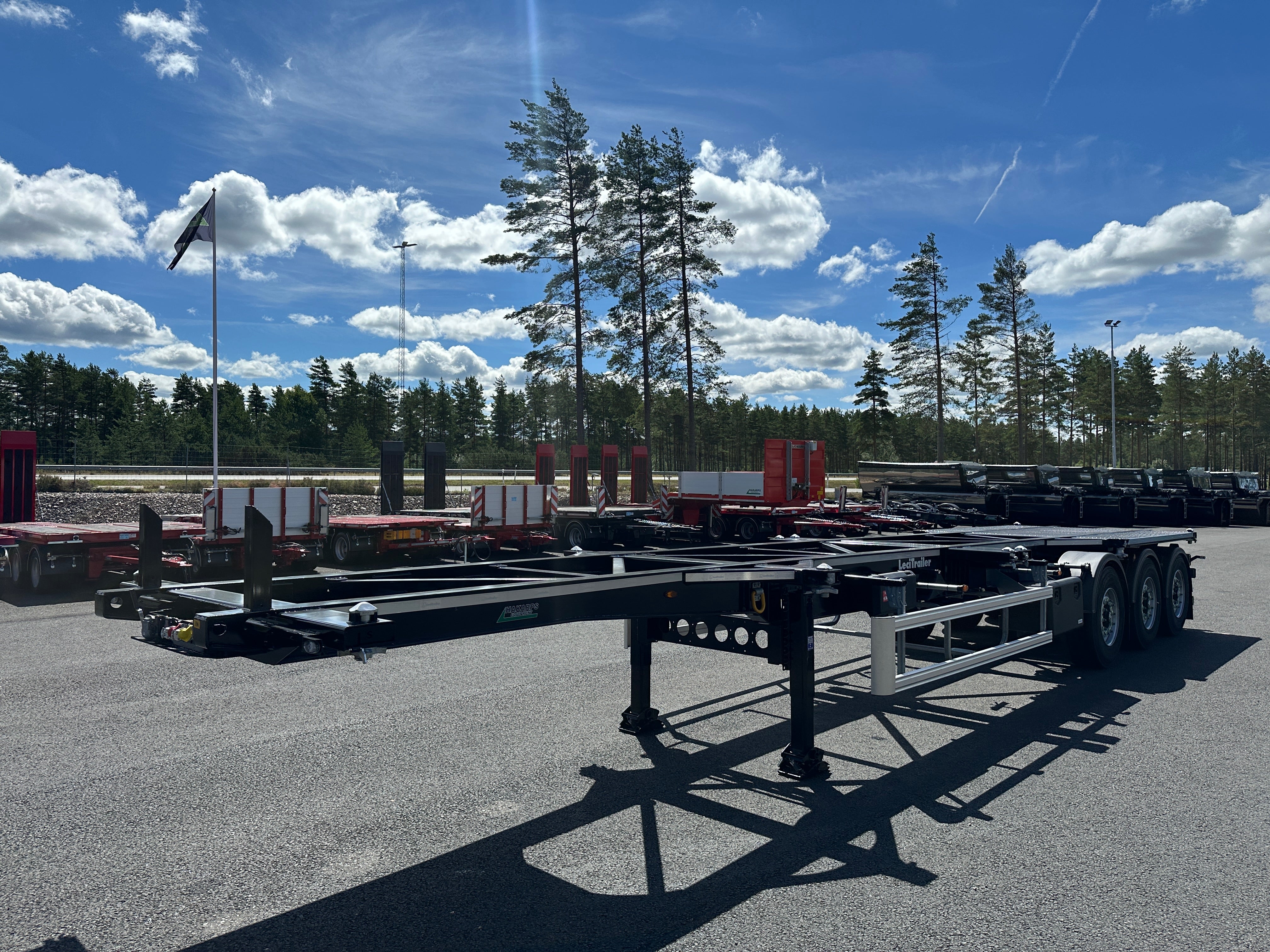 3 axlad LECI Trailer Containerchassie ADR klass
