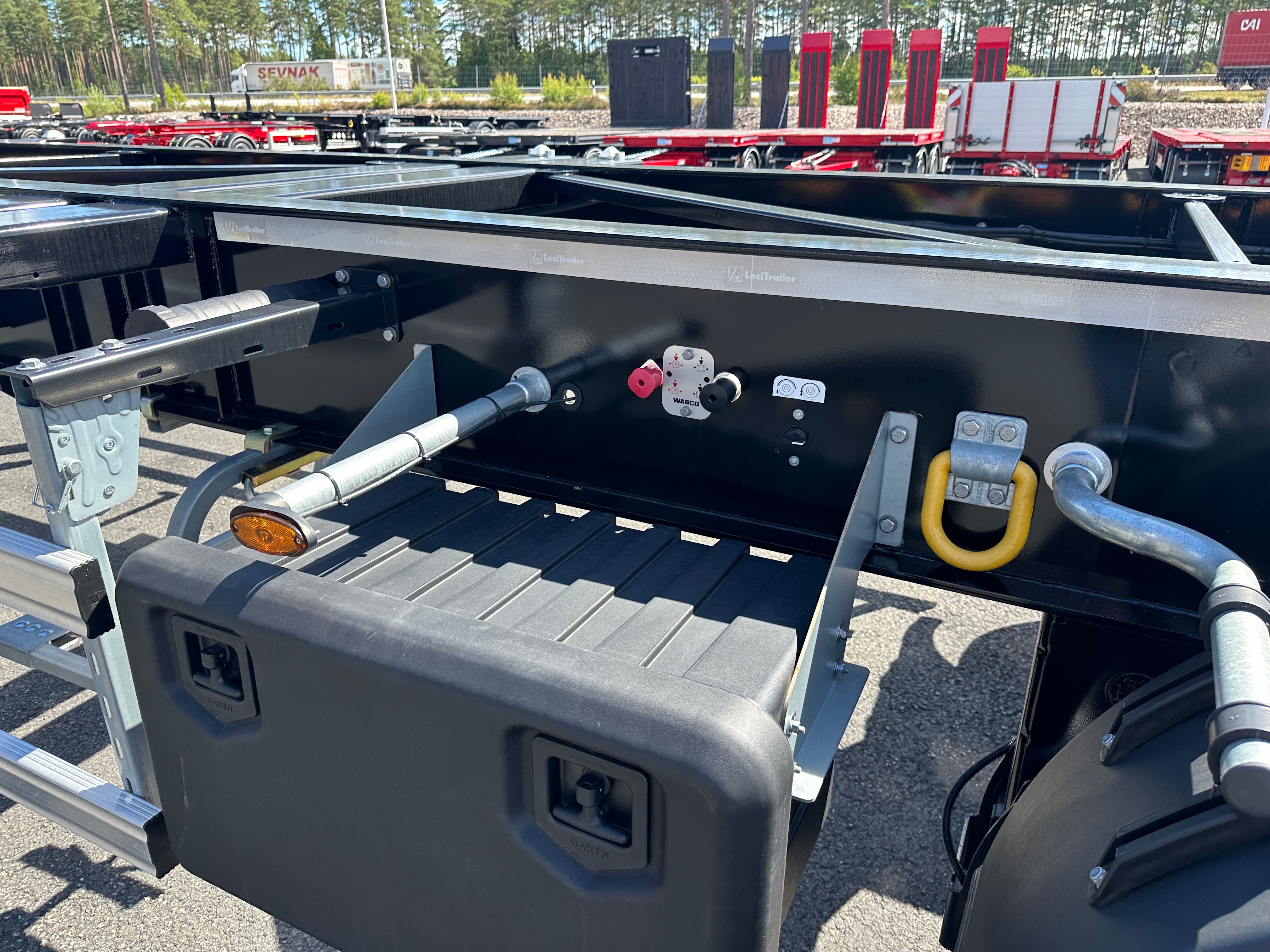 3 axlad LECI Trailer Containerchassie ADR klass