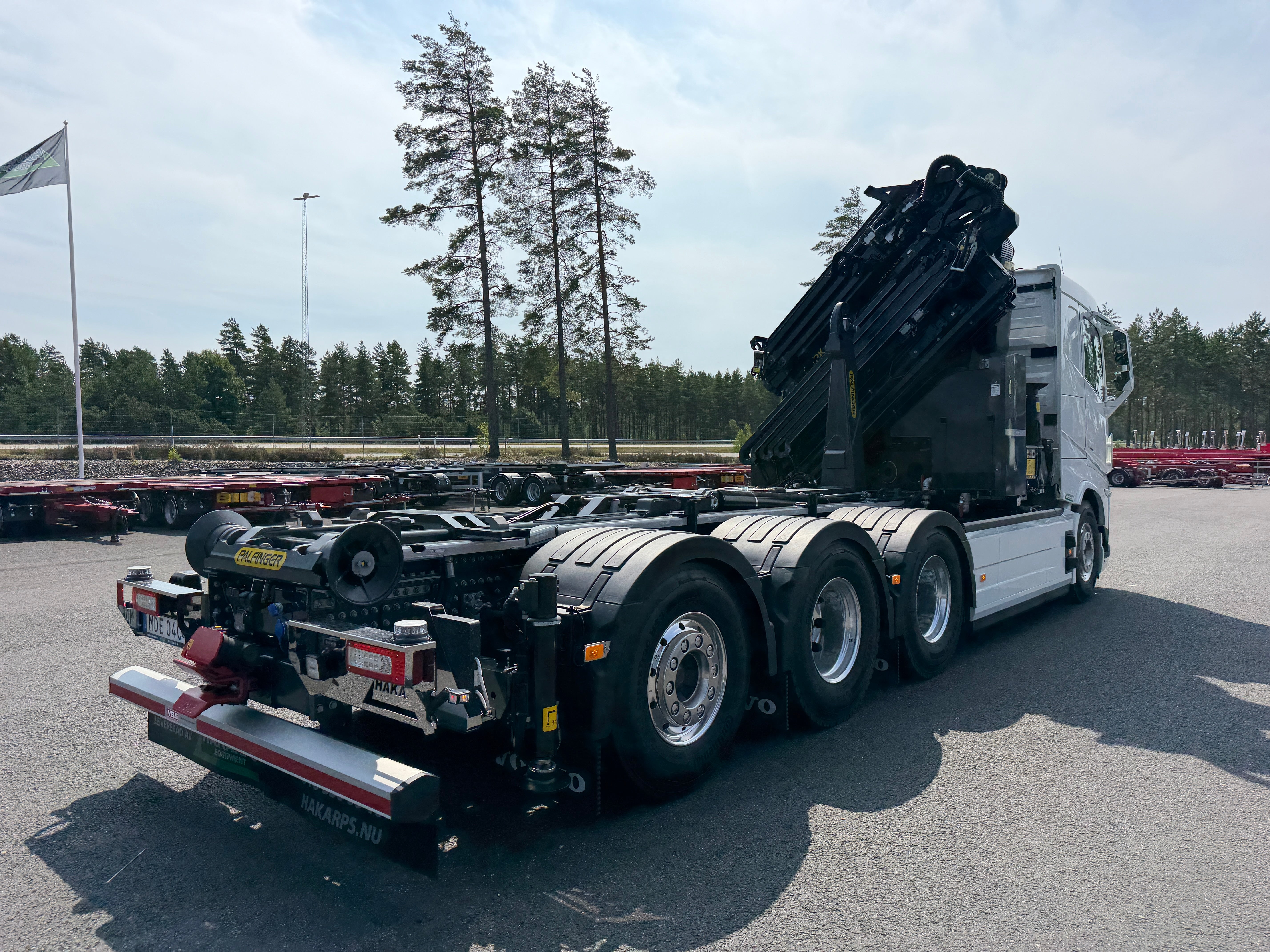 Volvo FH13 500 tridem kranväxlare Palfinger PK42002 SH + jibb