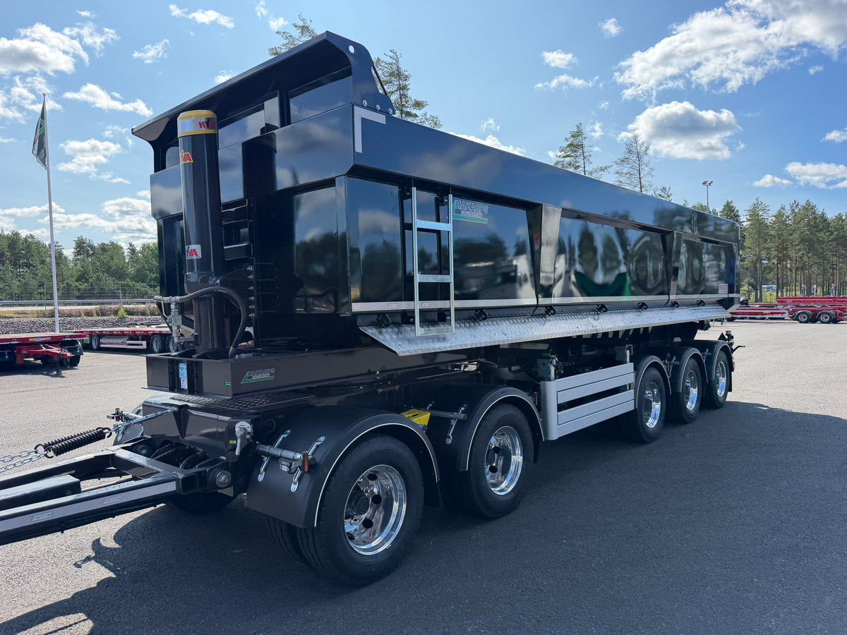 5 axlad 42 tons dumpervagn med låsbar vändkrans + skjutbar boggie