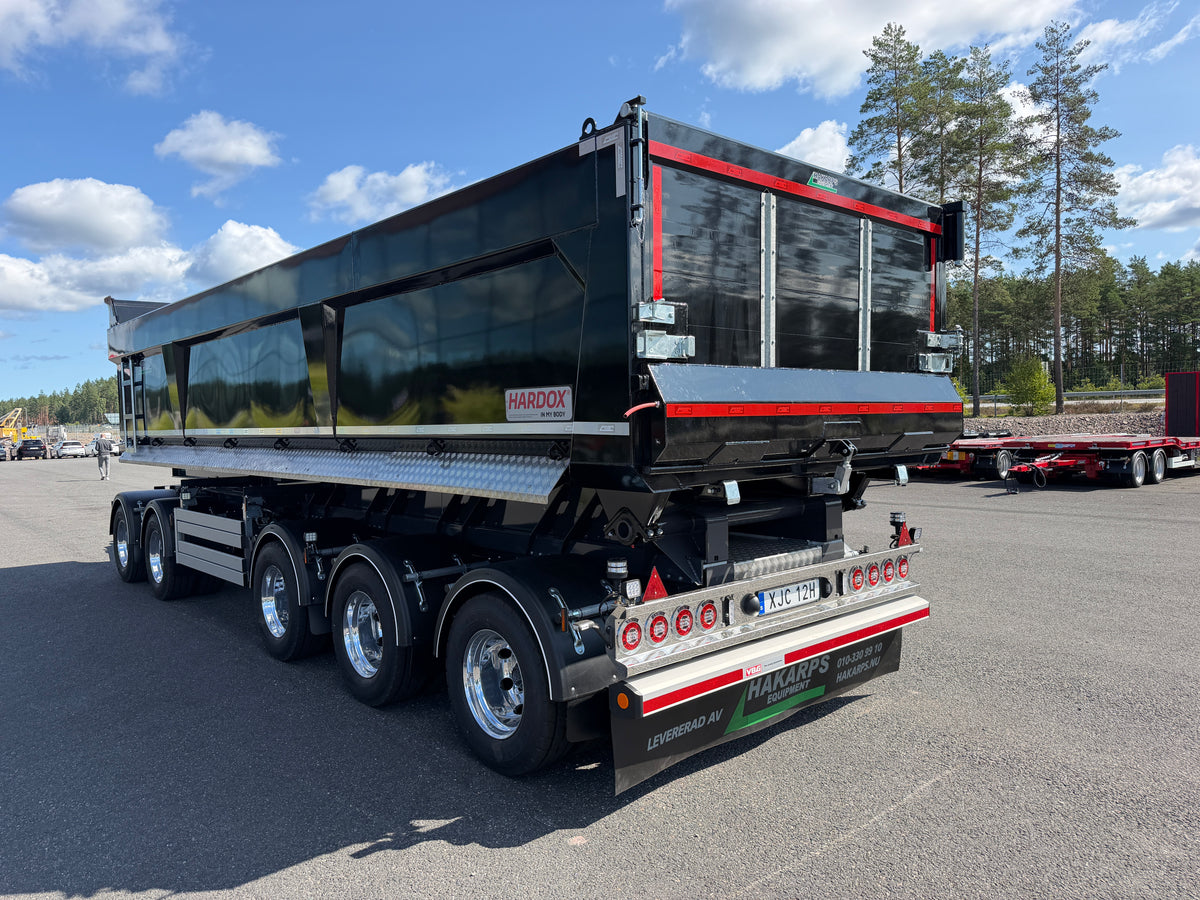 5 axlad 42 tons dumpervagn med låsbar vändkrans + skjutbar boggie