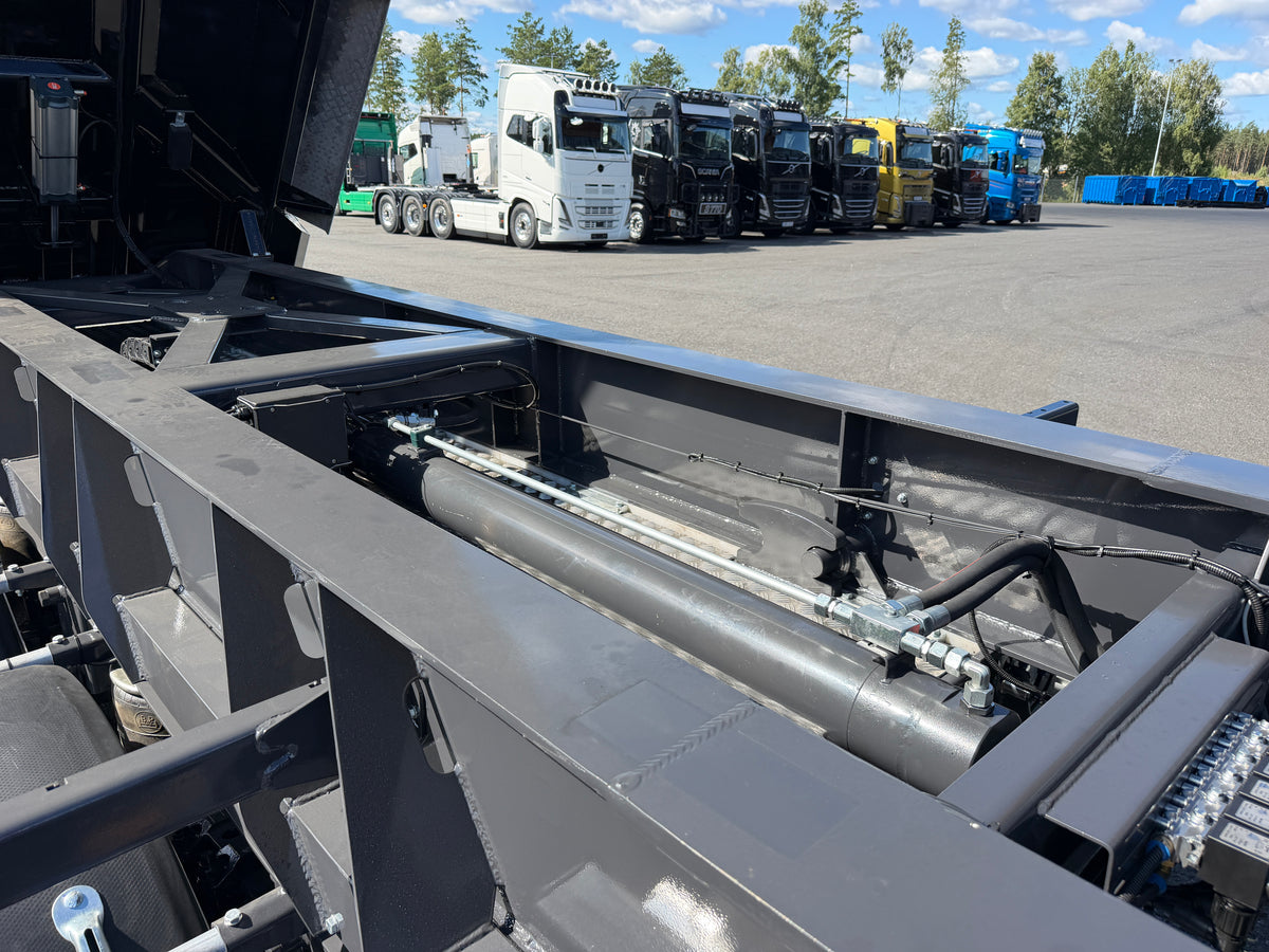 5 axlad 42 tons dumpervagn med låsbar vändkrans + skjutbar boggie