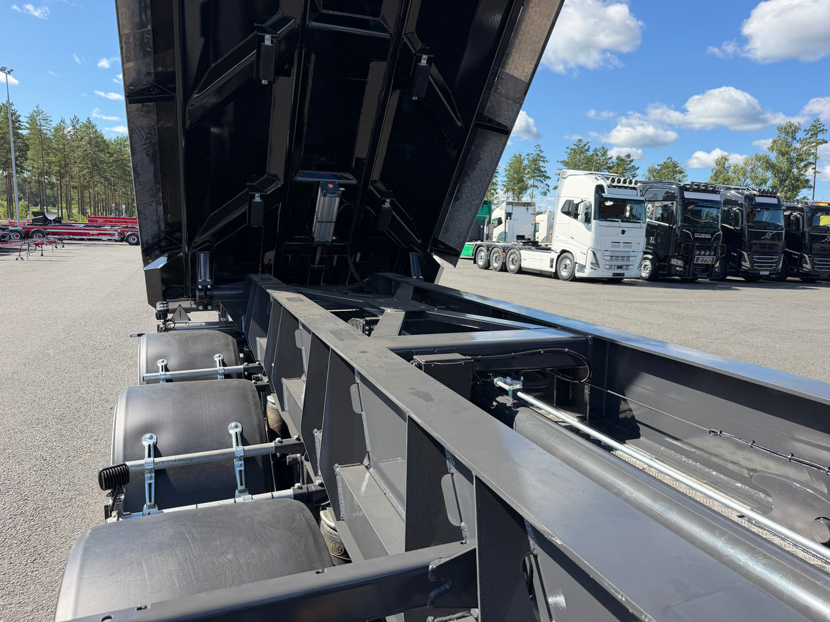 5 axlad 42 tons dumpervagn med låsbar vändkrans + skjutbar boggie