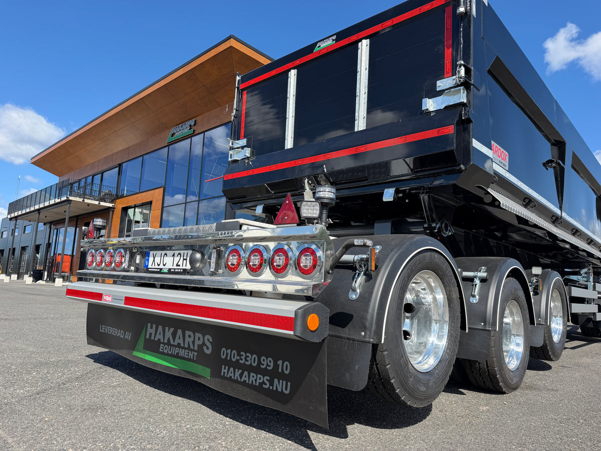 5 axlad 42 tons dumpervagn med låsbar vändkrans + skjutbar boggie