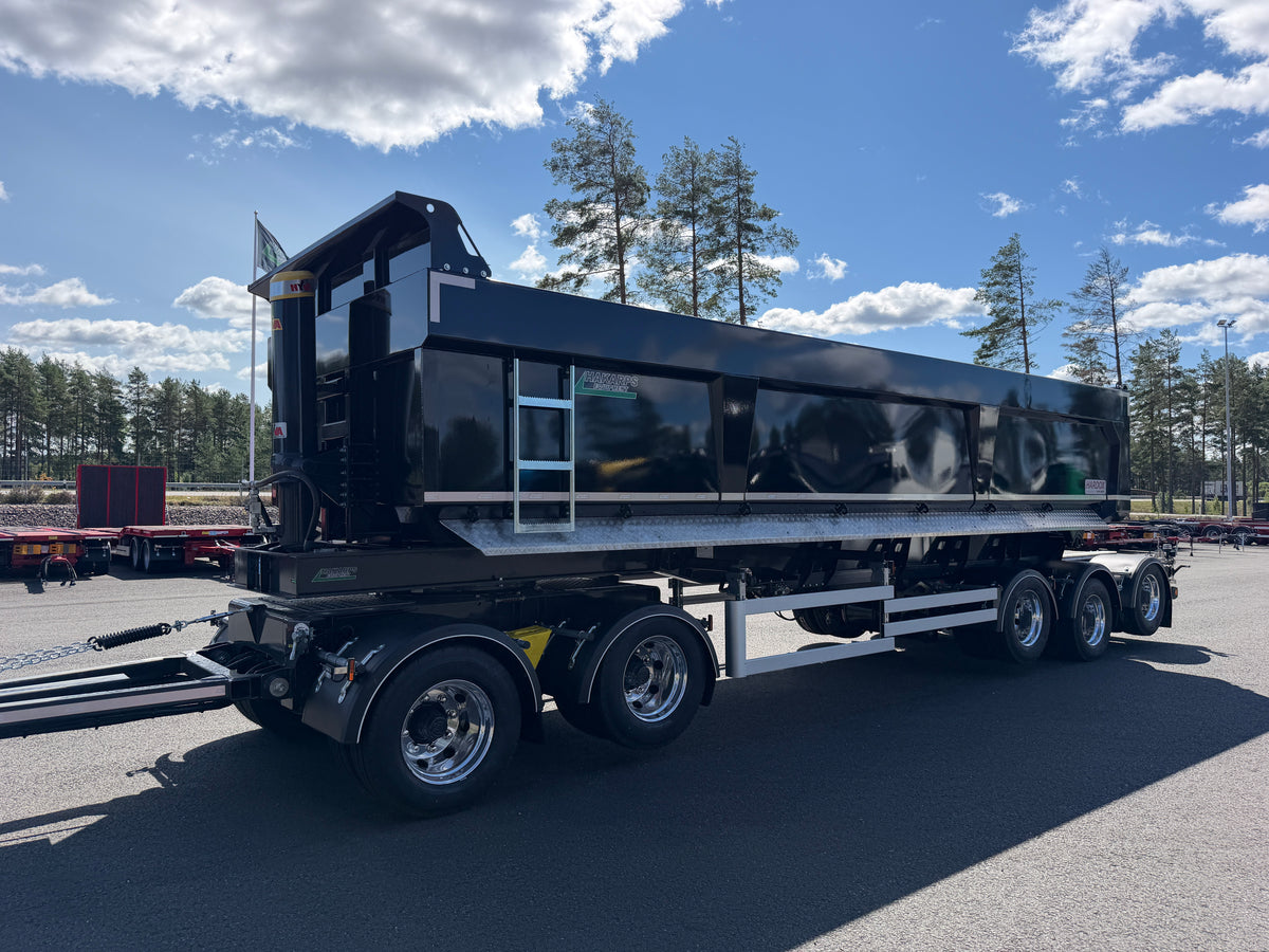 5 axlad 42 tons dumpervagn med låsbar vändkrans + skjutbar boggie