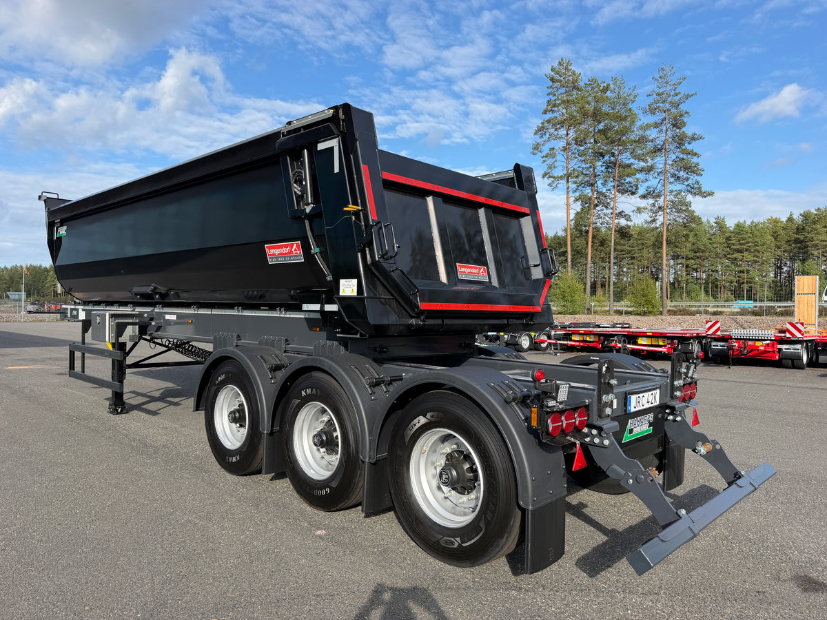 3 axlad Langendorf - Tipptrailer med skjutbar trippel