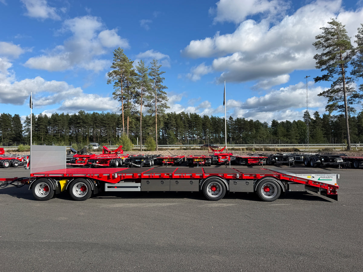 4 axlad 38 tons bodvagn 920mm hög, 10.500mm flakyta