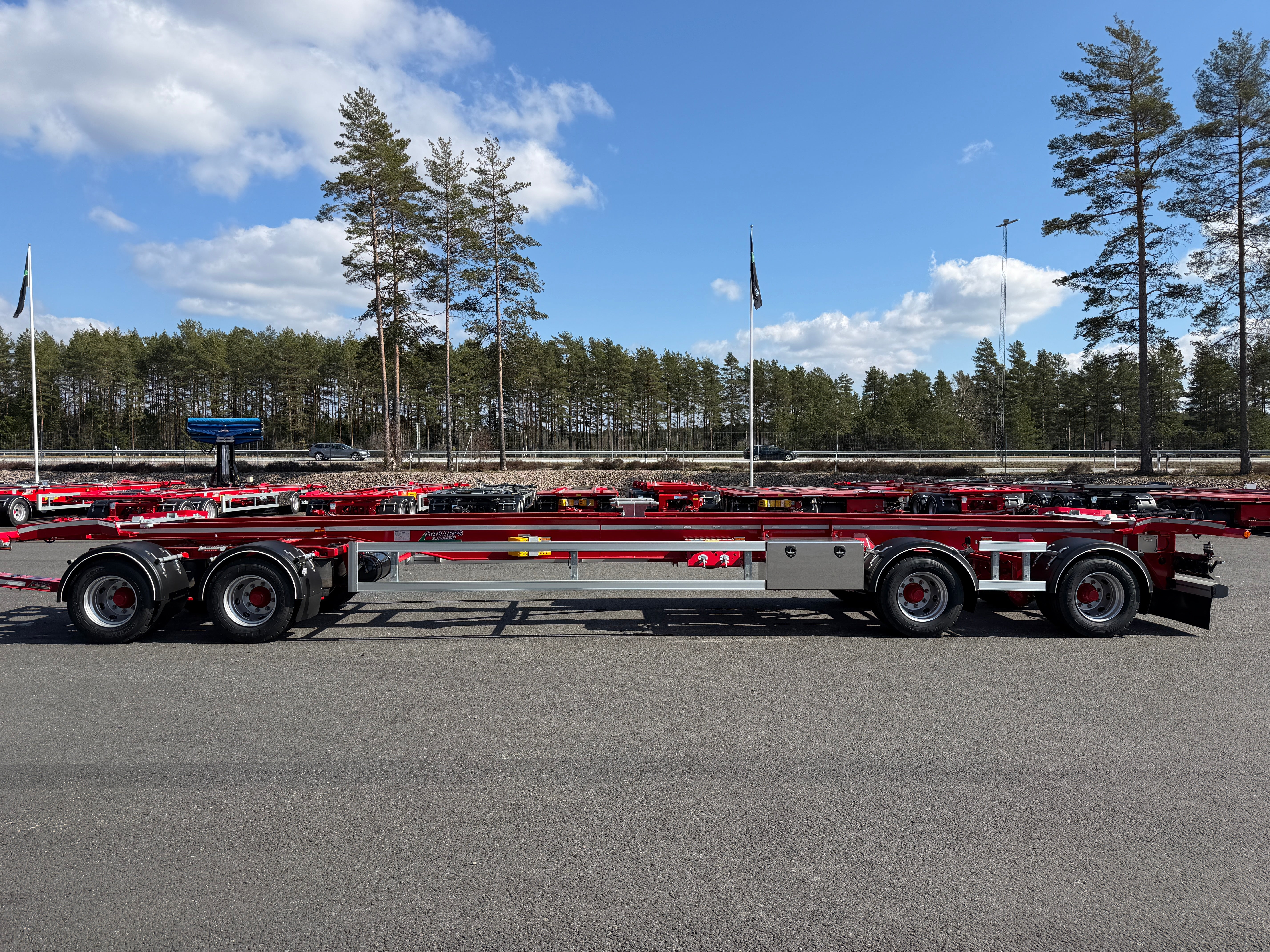 4 axlad 38 tons lastväxlarvagn med glider