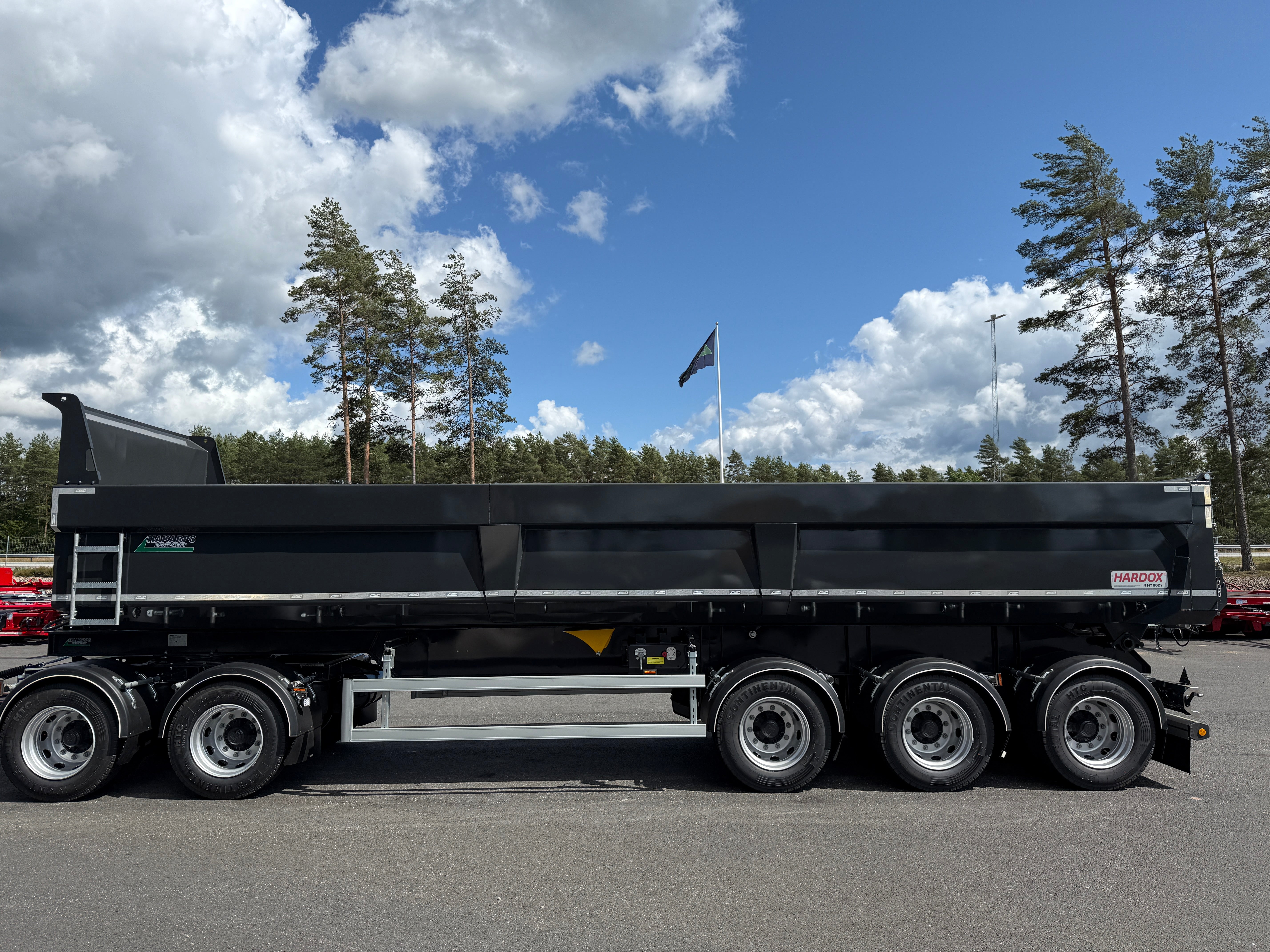 5 axlad 42 tons dumpervagn med skjutbar dragstång