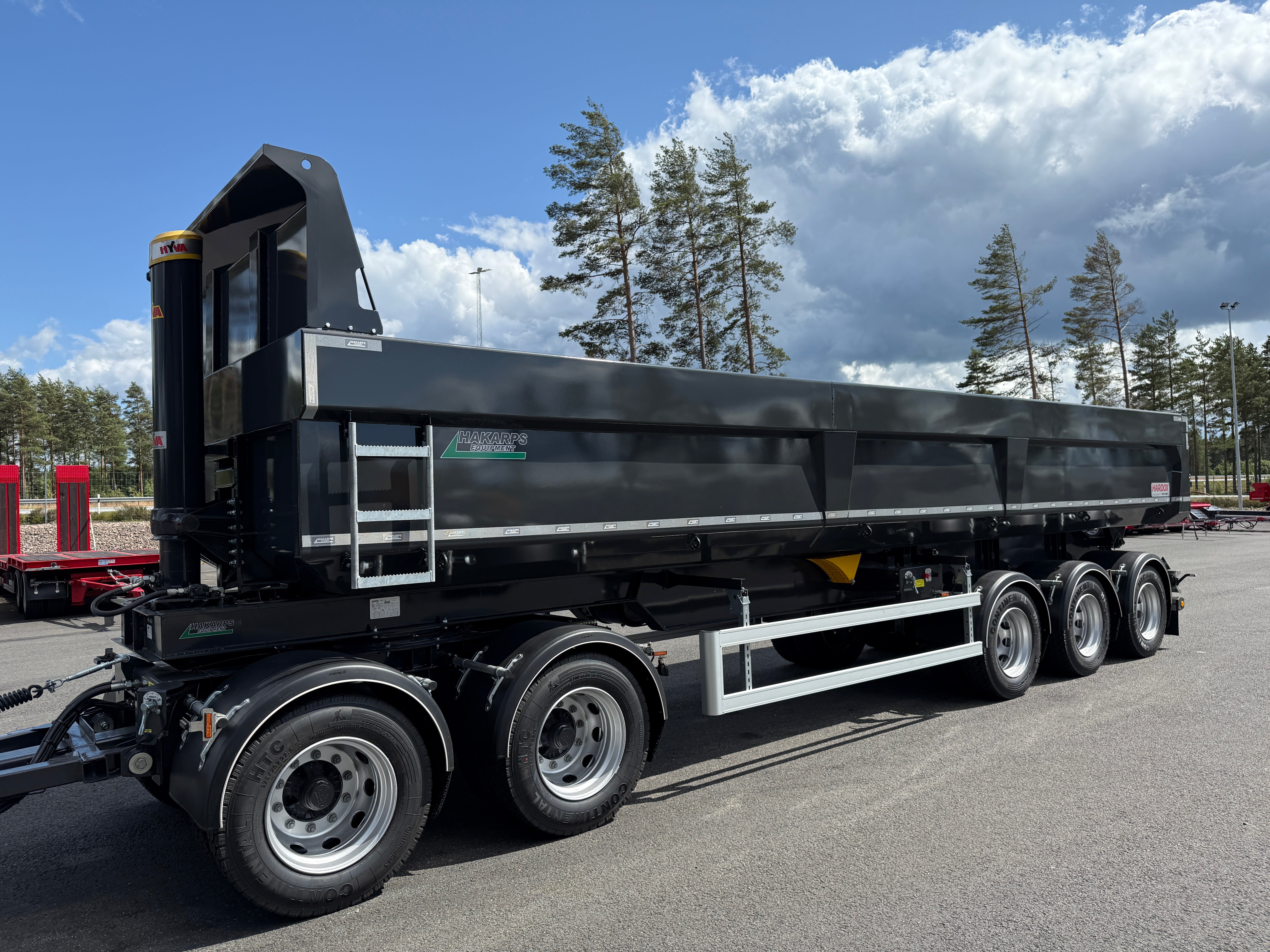 5 axlad 42 tons dumpervagn med skjutbar dragstång