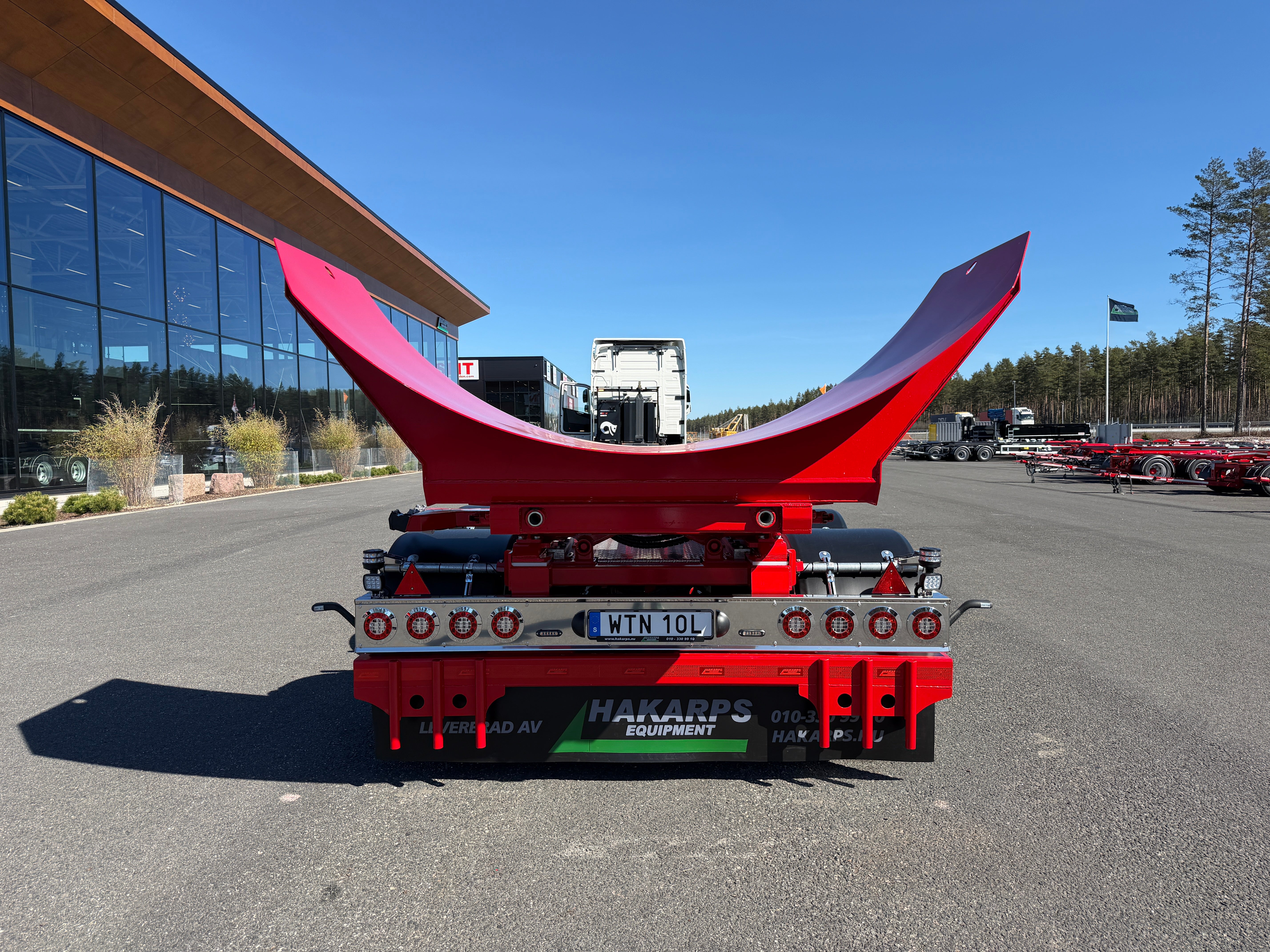 5 axlad 42 tons lastväxlarvagn med tipp, skjutbar boggie och flak