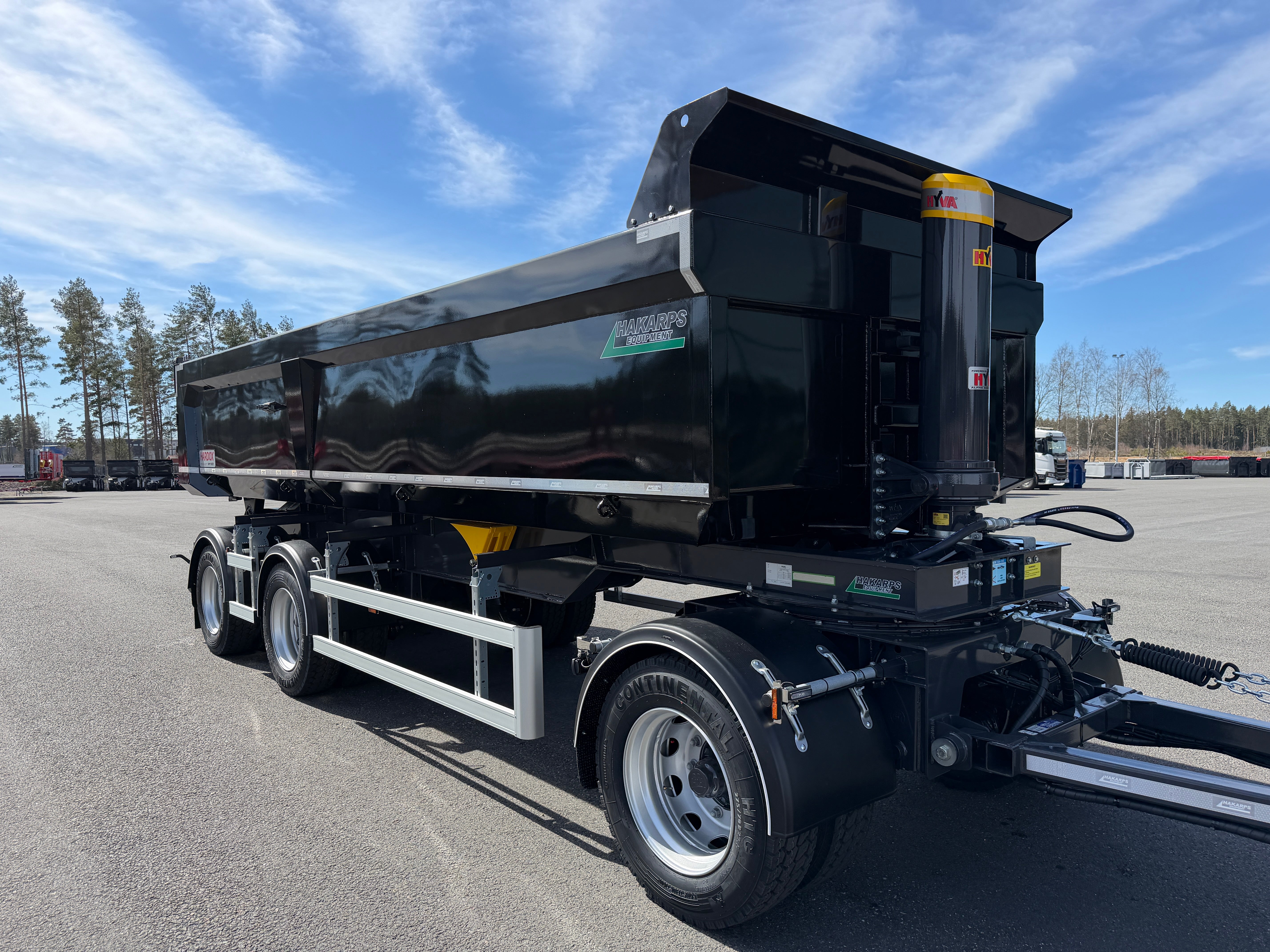 30 tons dumpervagn med skjutbar dragstång