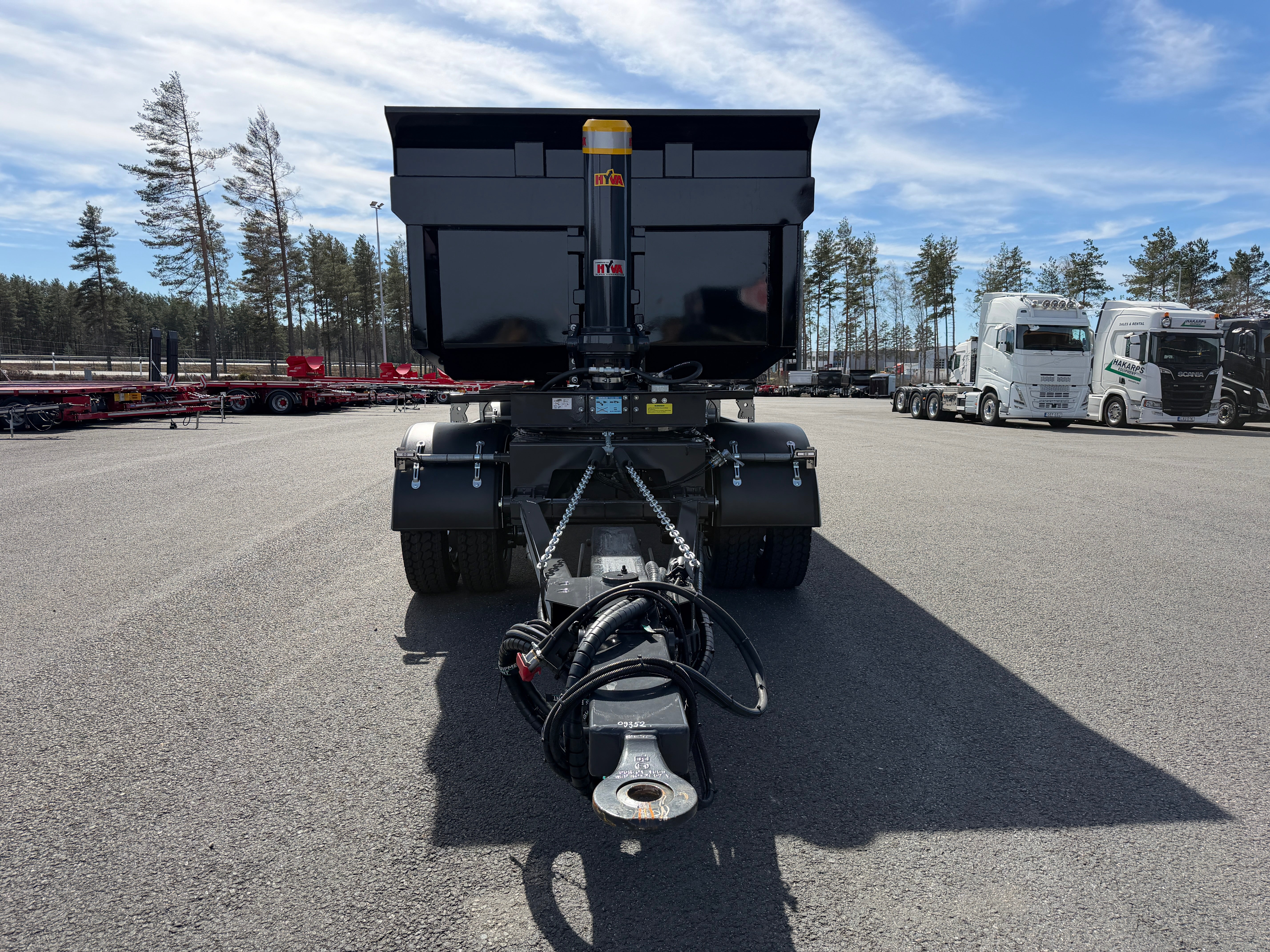 30 tons dumpervagn med skjutbar dragstång