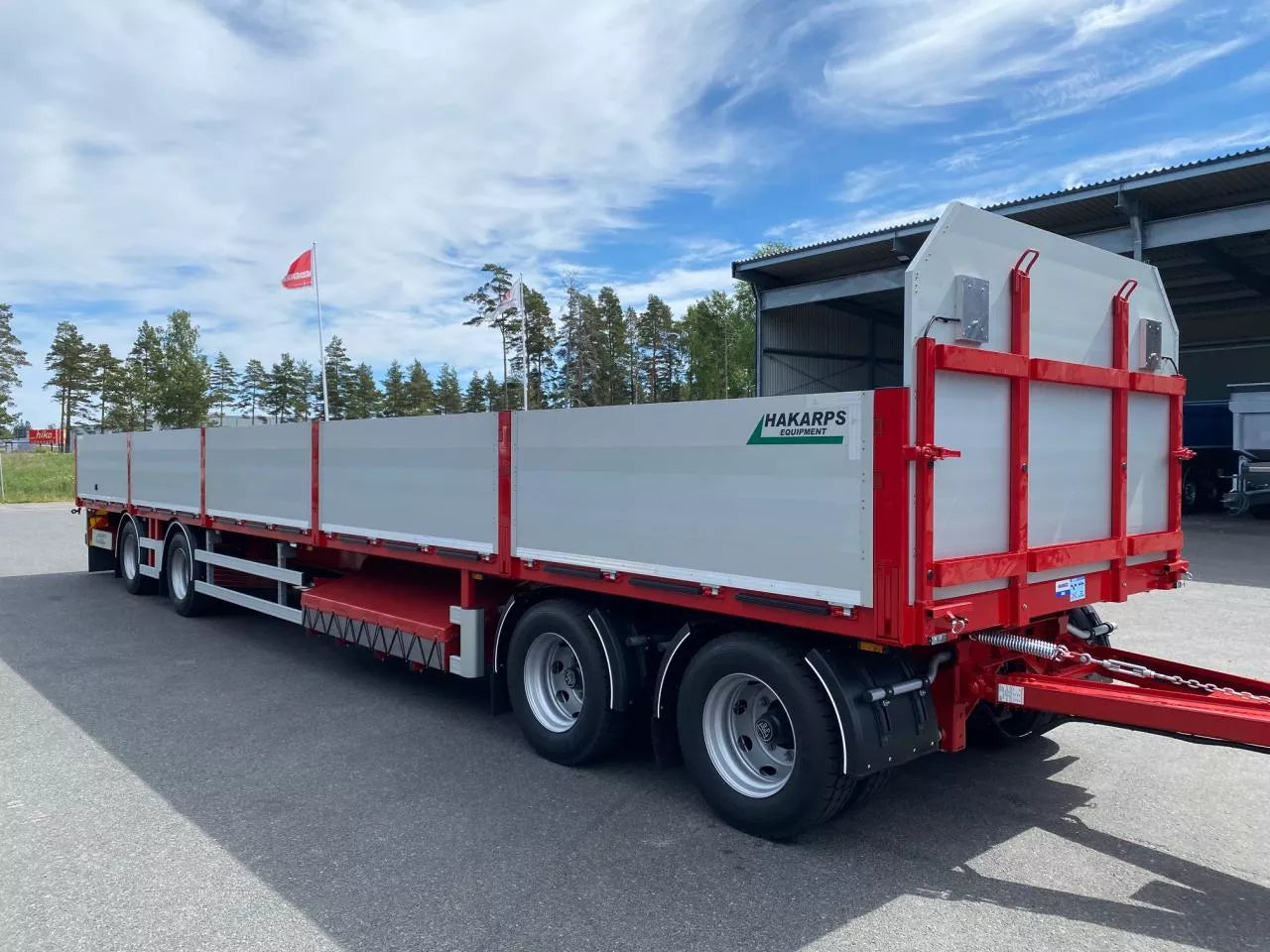 4 axlad 38 tons flakvagn med aluminiumlämmar