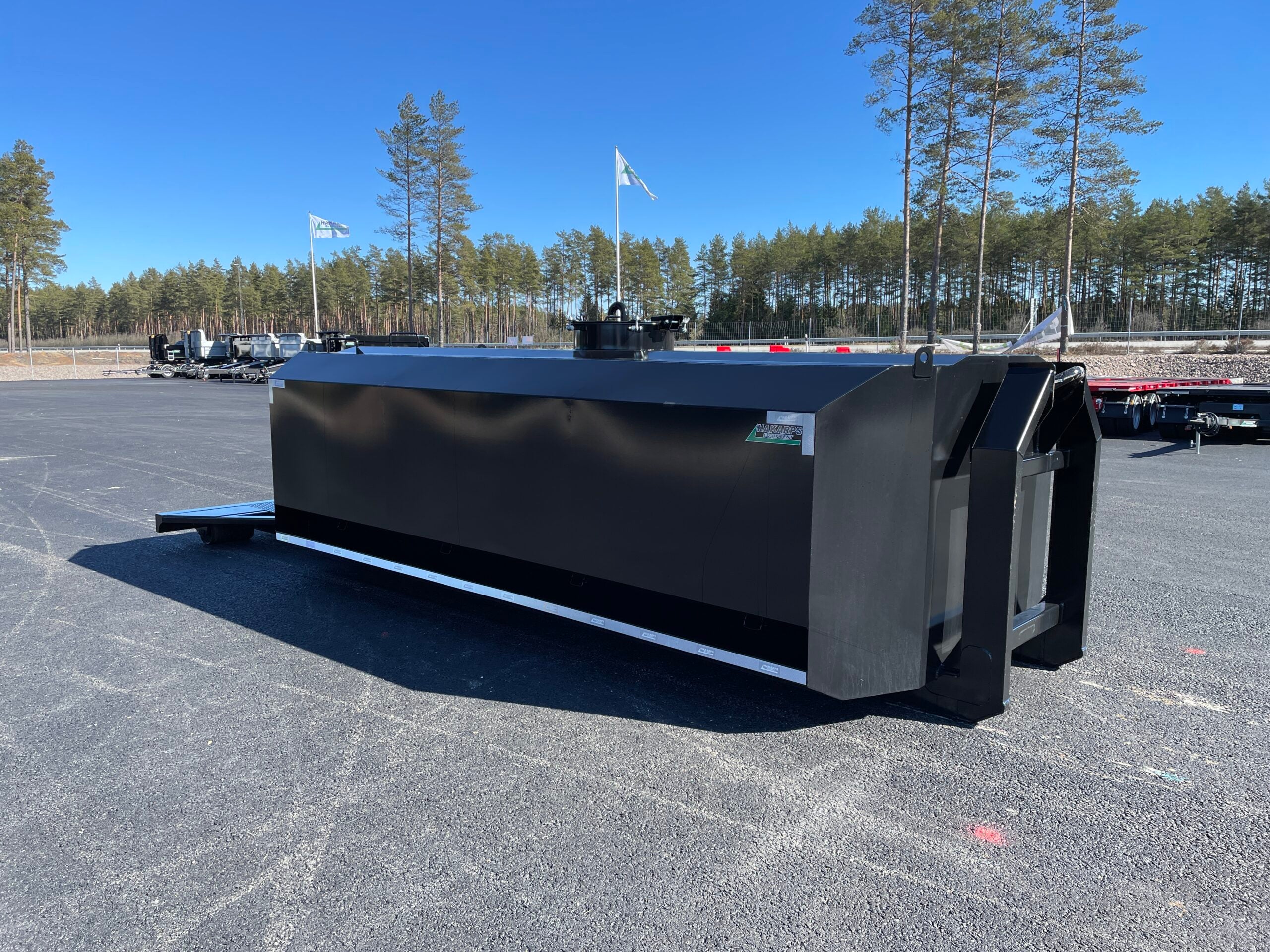 12,5m3 vattentank i Rostfritt på lastväxlarram