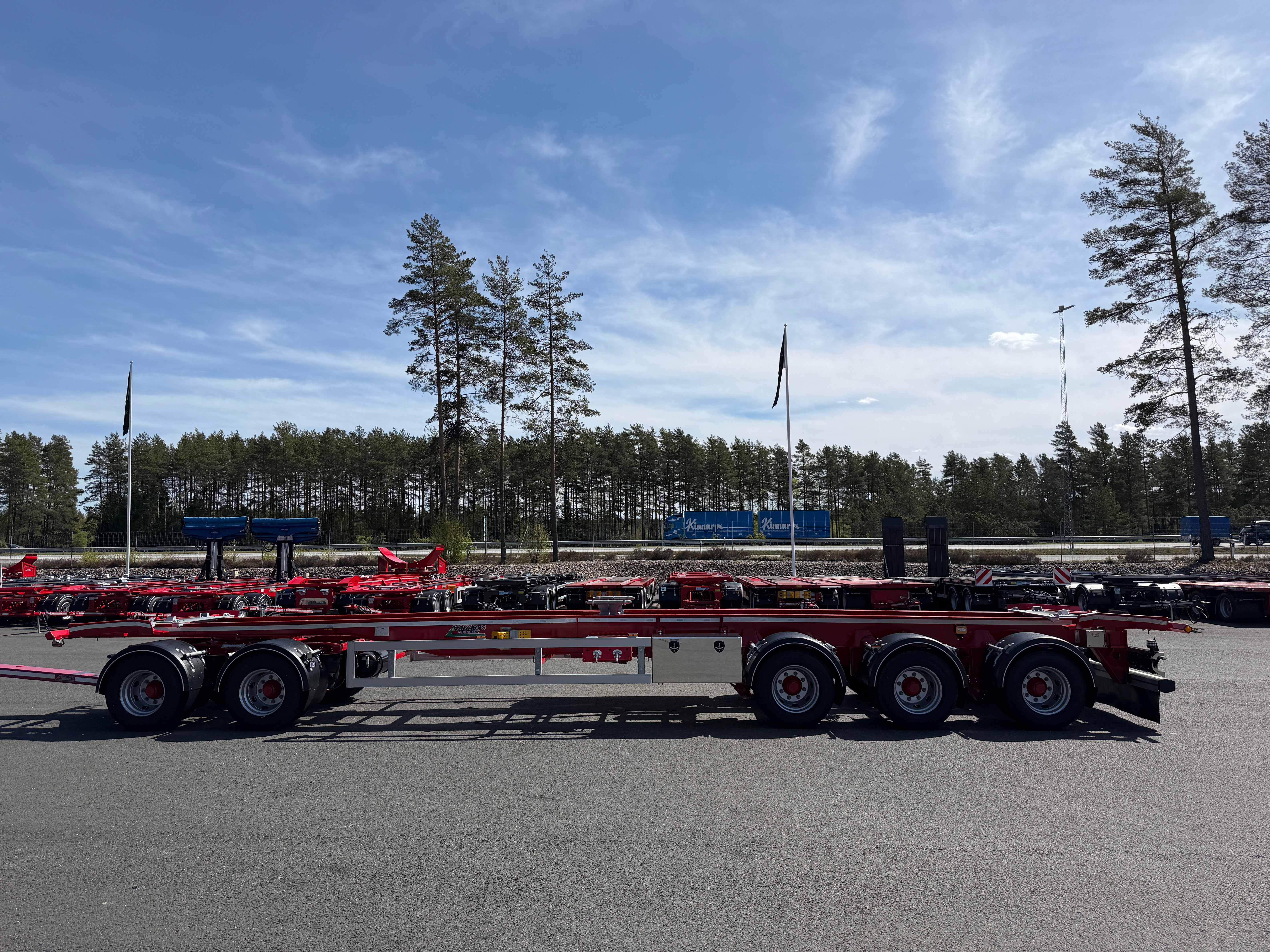 5 axlad 42 tons lastväxlarvagn med glider