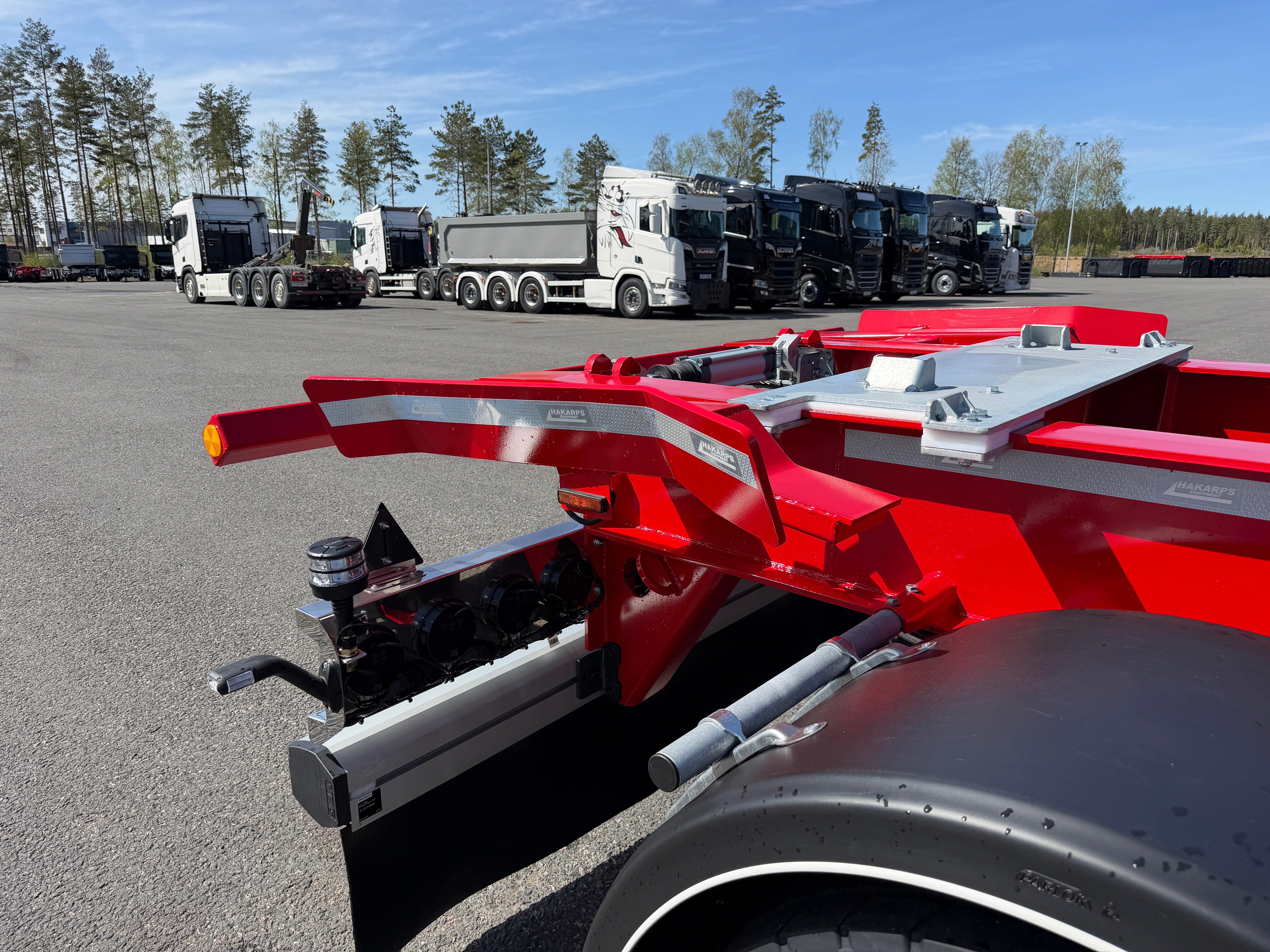 5 axlad 42 tons lastväxlarvagn med glider