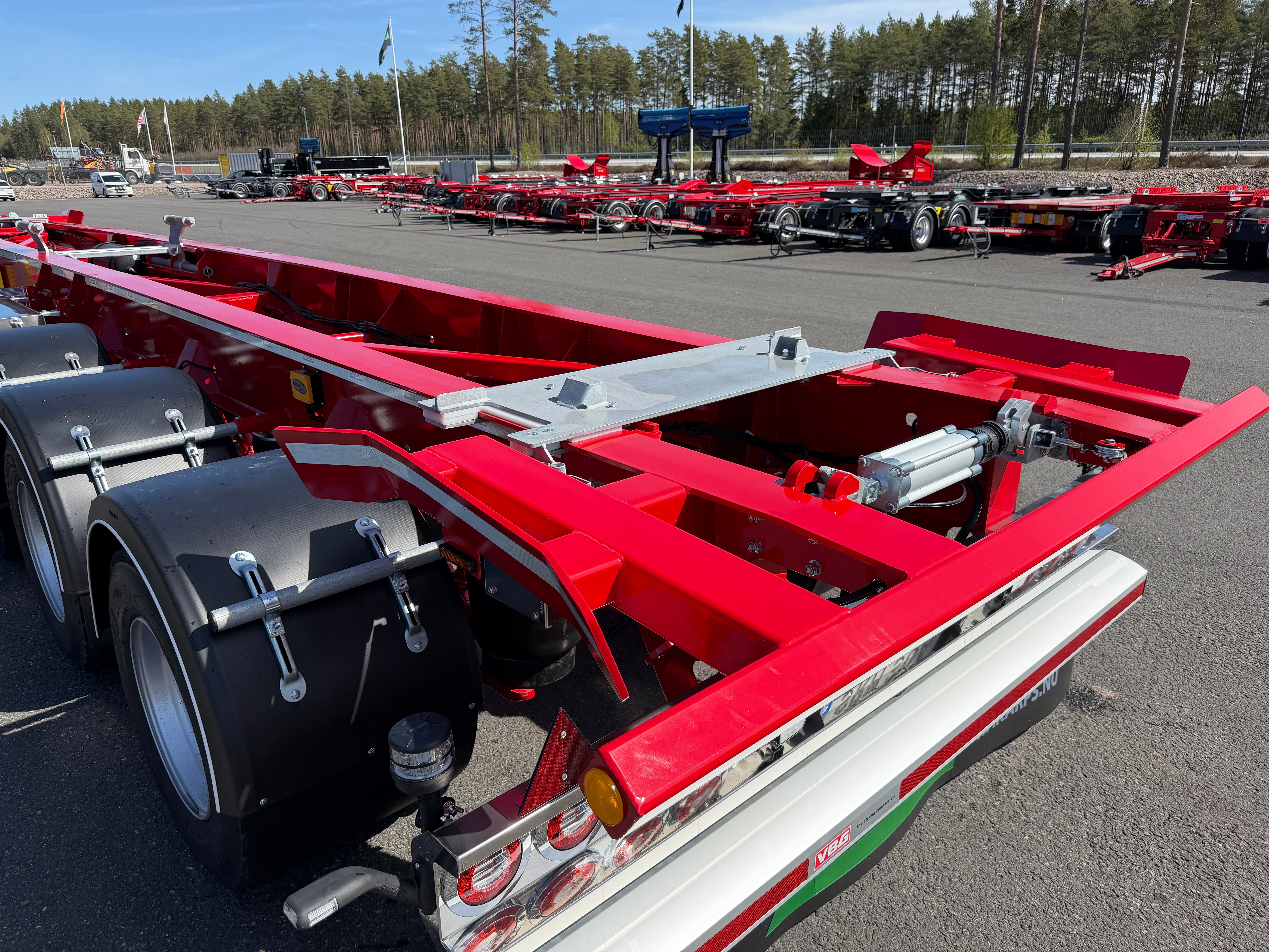 5 axlad 42 tons lastväxlarvagn med glider