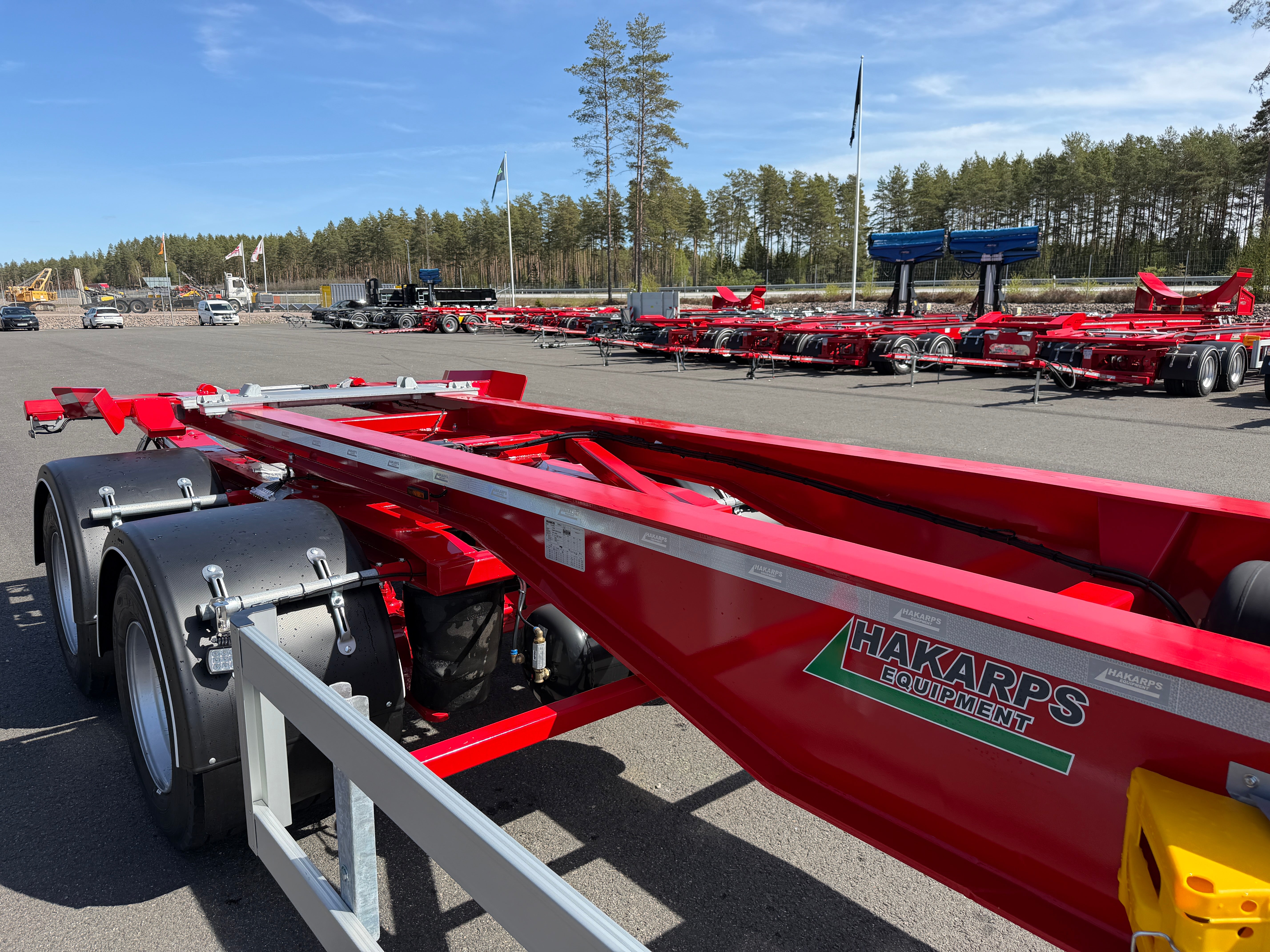 5 axlad 42 tons lastväxlarvagn med glider