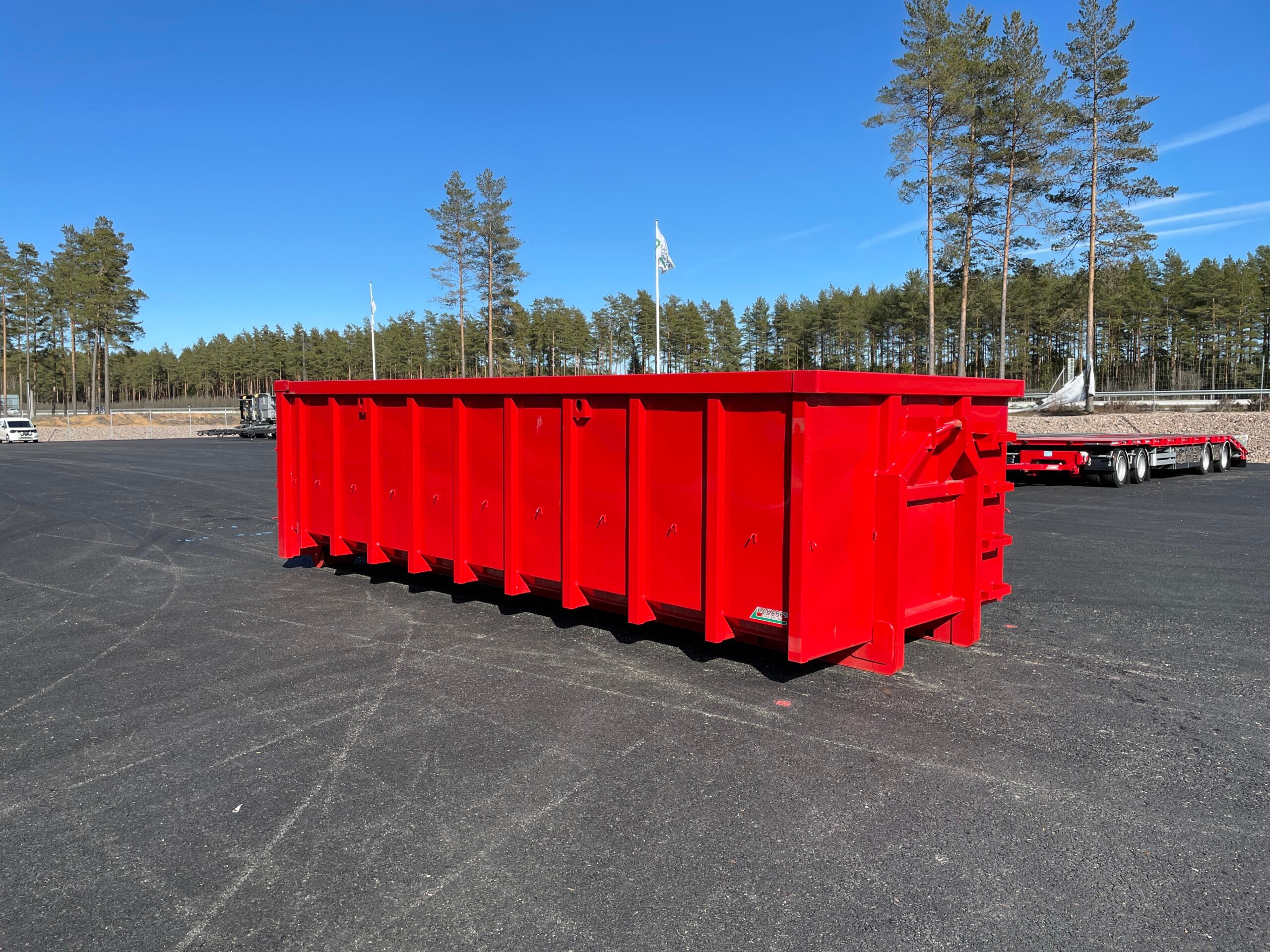 22m3 snöcontainer Hardox 450 + höglucka luftstyrd