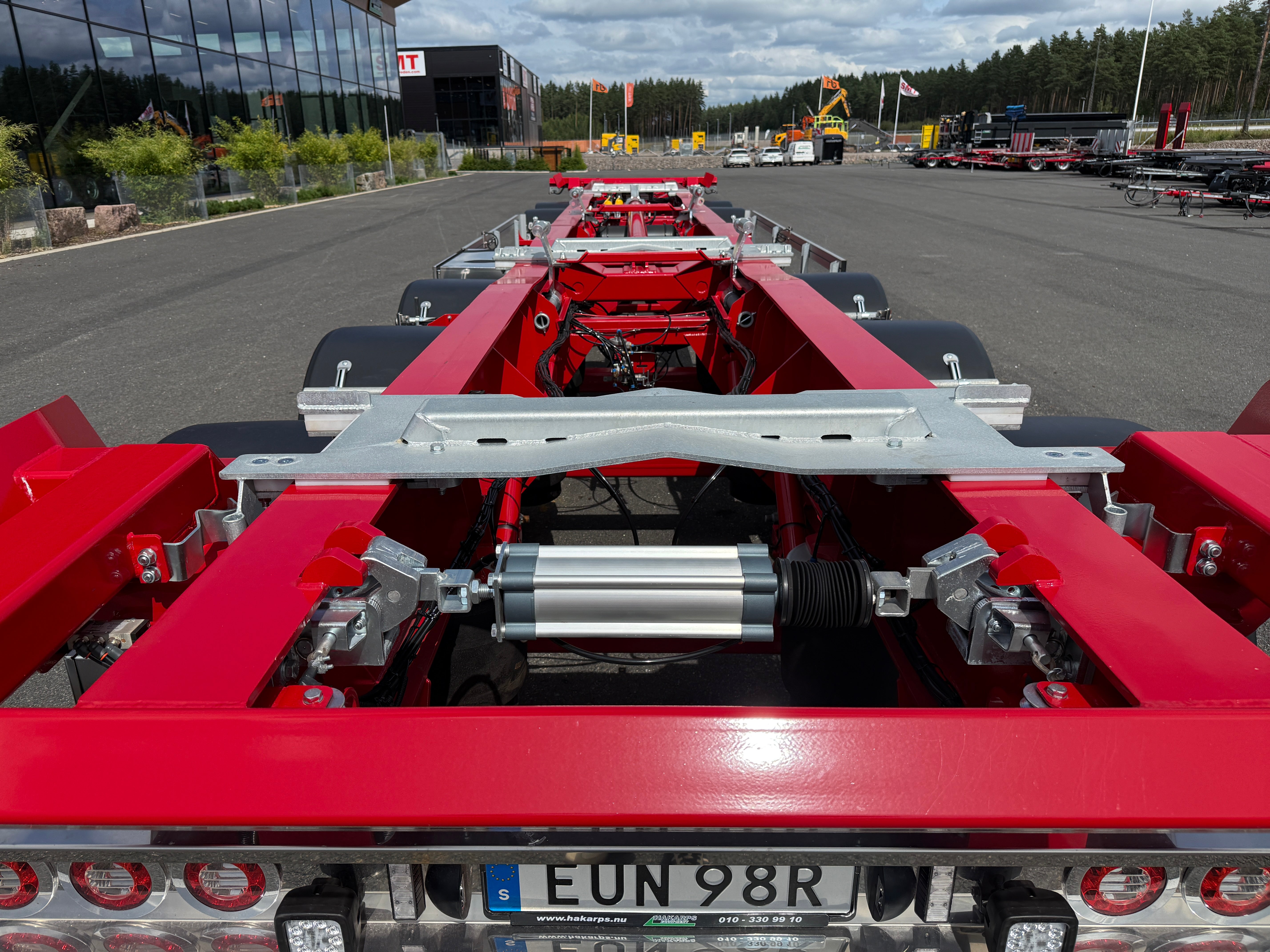 5 axlad 42 tons lastväxlarvagn med hydraulisk skjutkolv