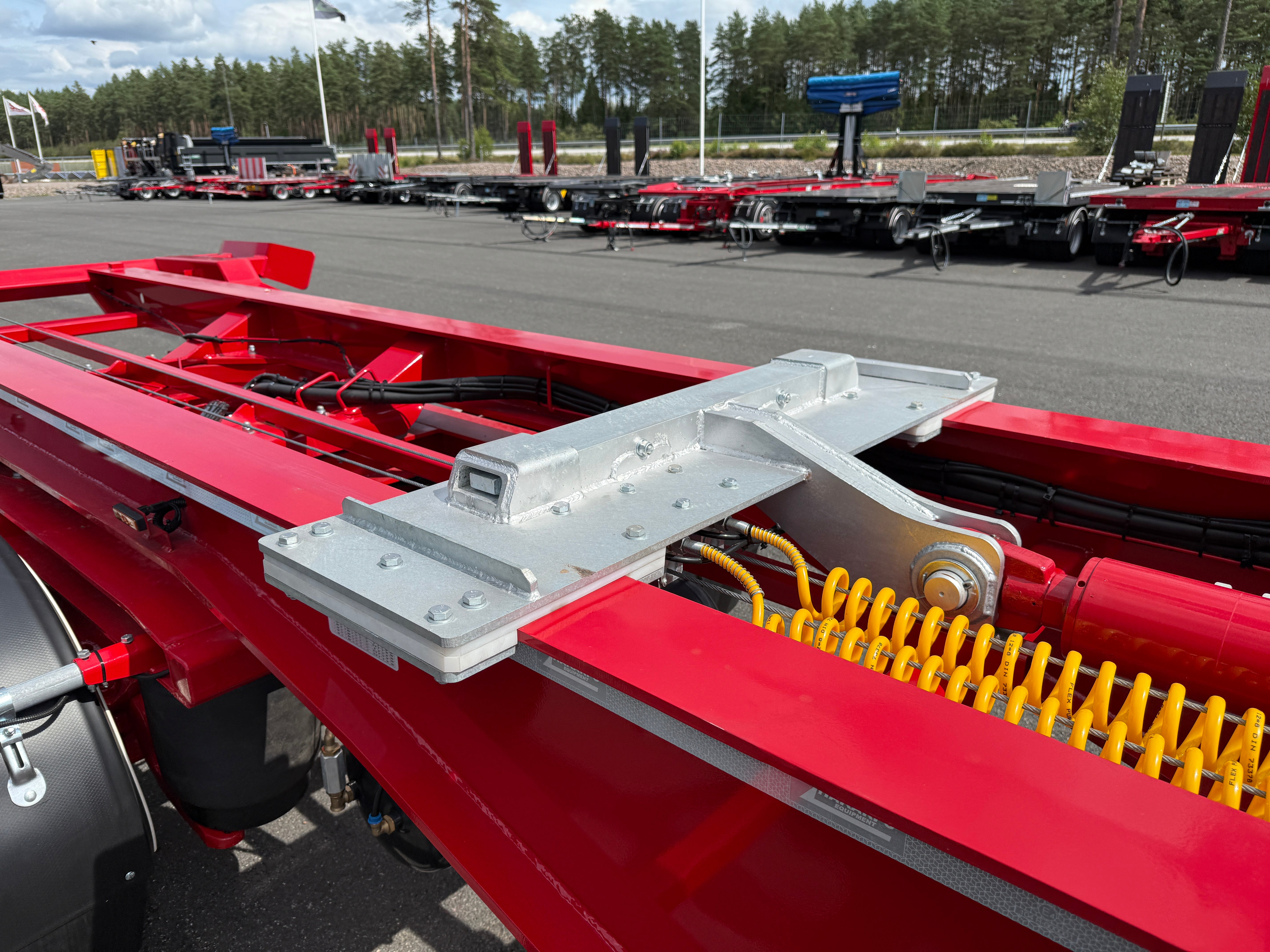 5 axlad 42 tons lastväxlarvagn med hydraulisk skjutkolv