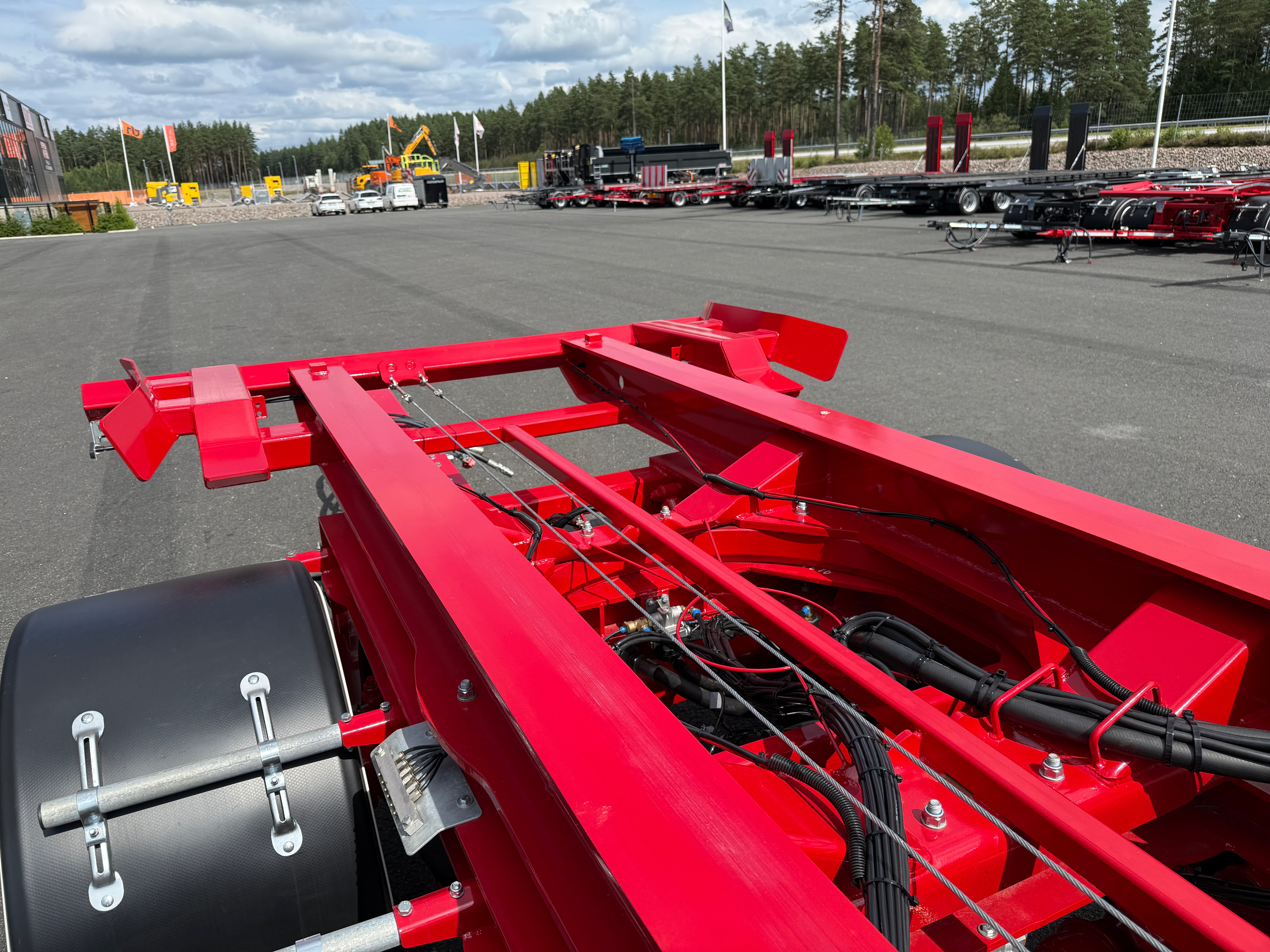 5 axlad 42 tons lastväxlarvagn med hydraulisk skjutkolv