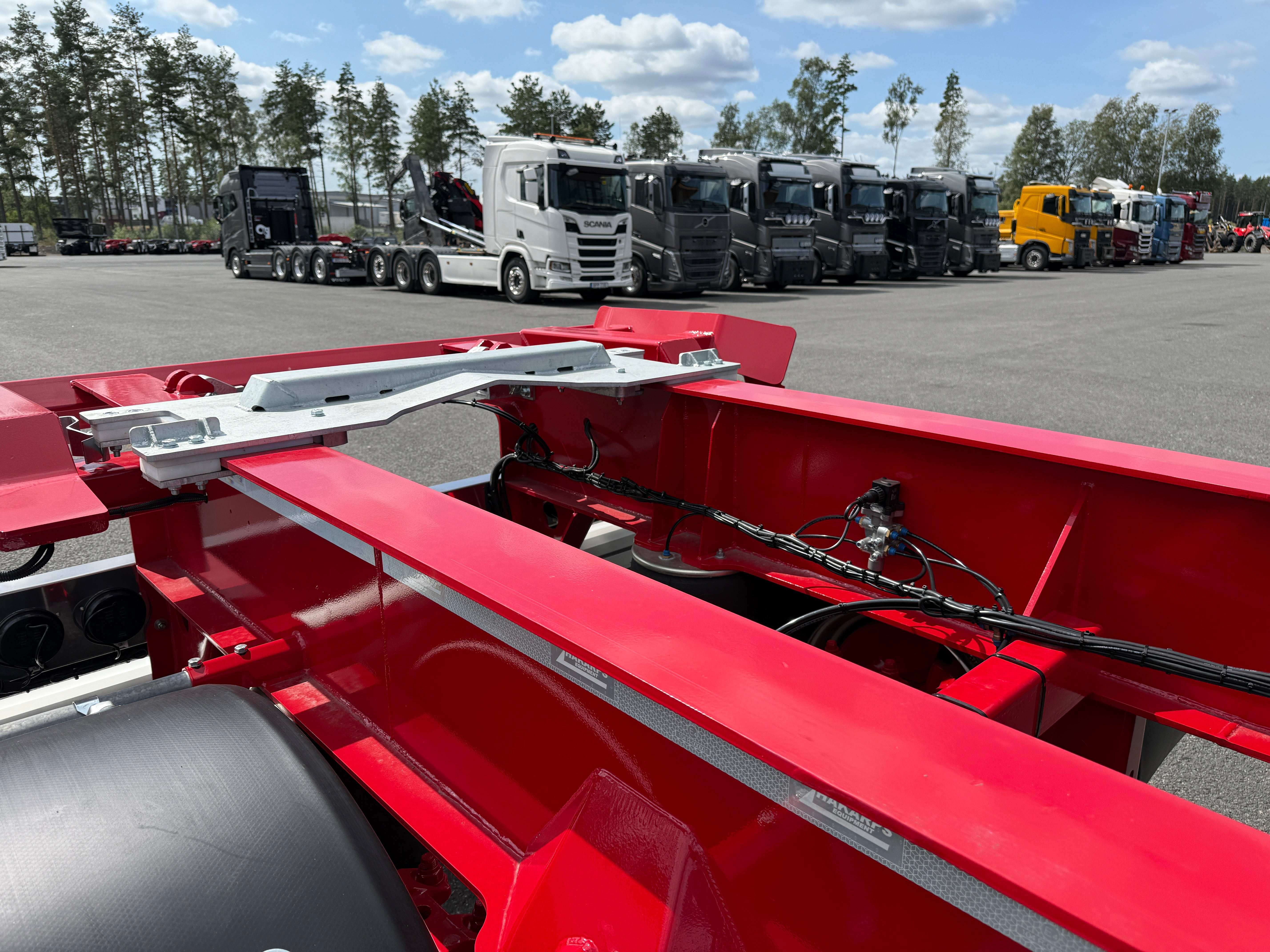 5 axlad 42 tons lastväxlarvagn med hydraulisk skjutkolv