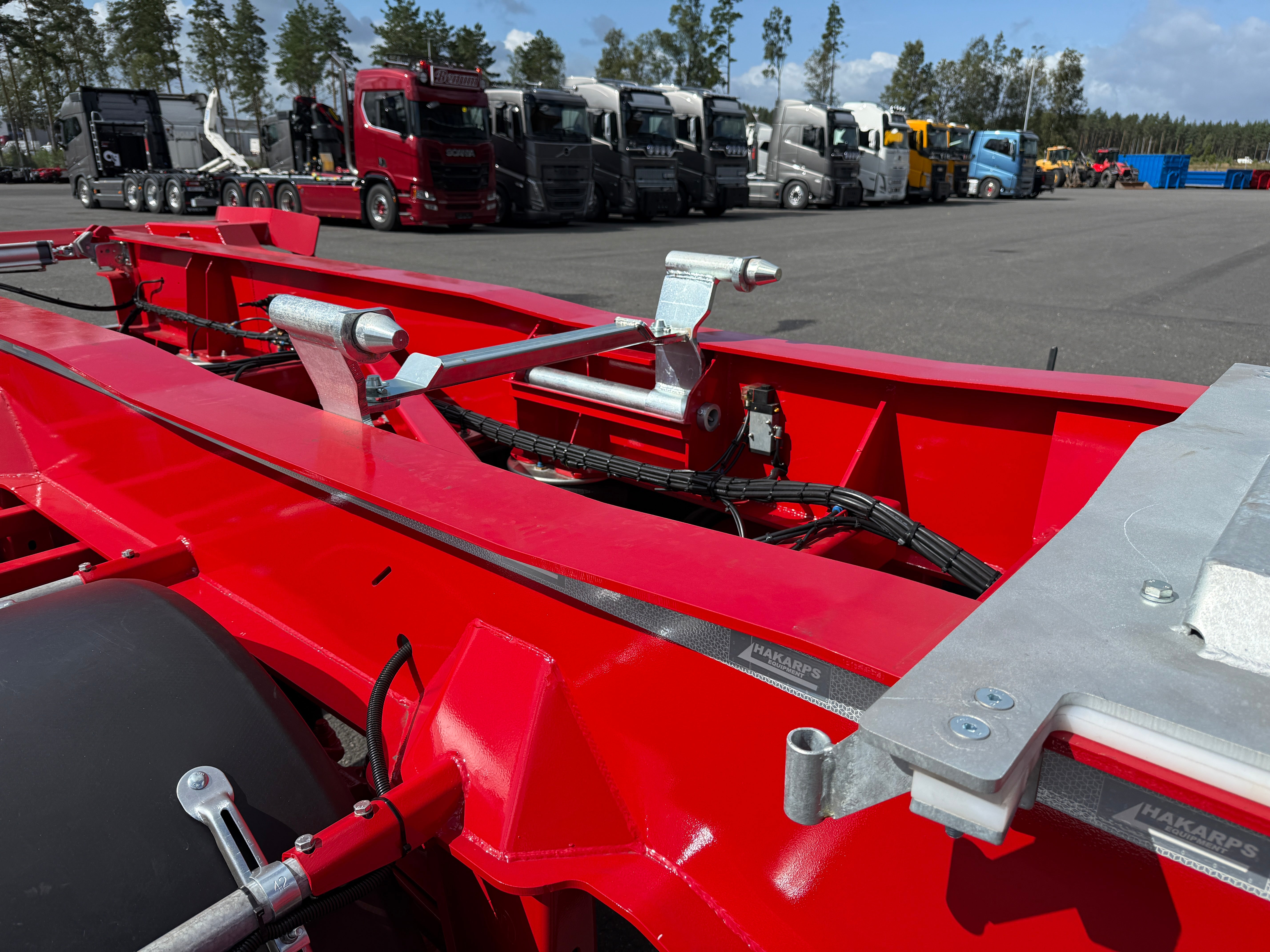 4 axlad 38 tons lastväxlarvagn med hydraulisk skjutkolv