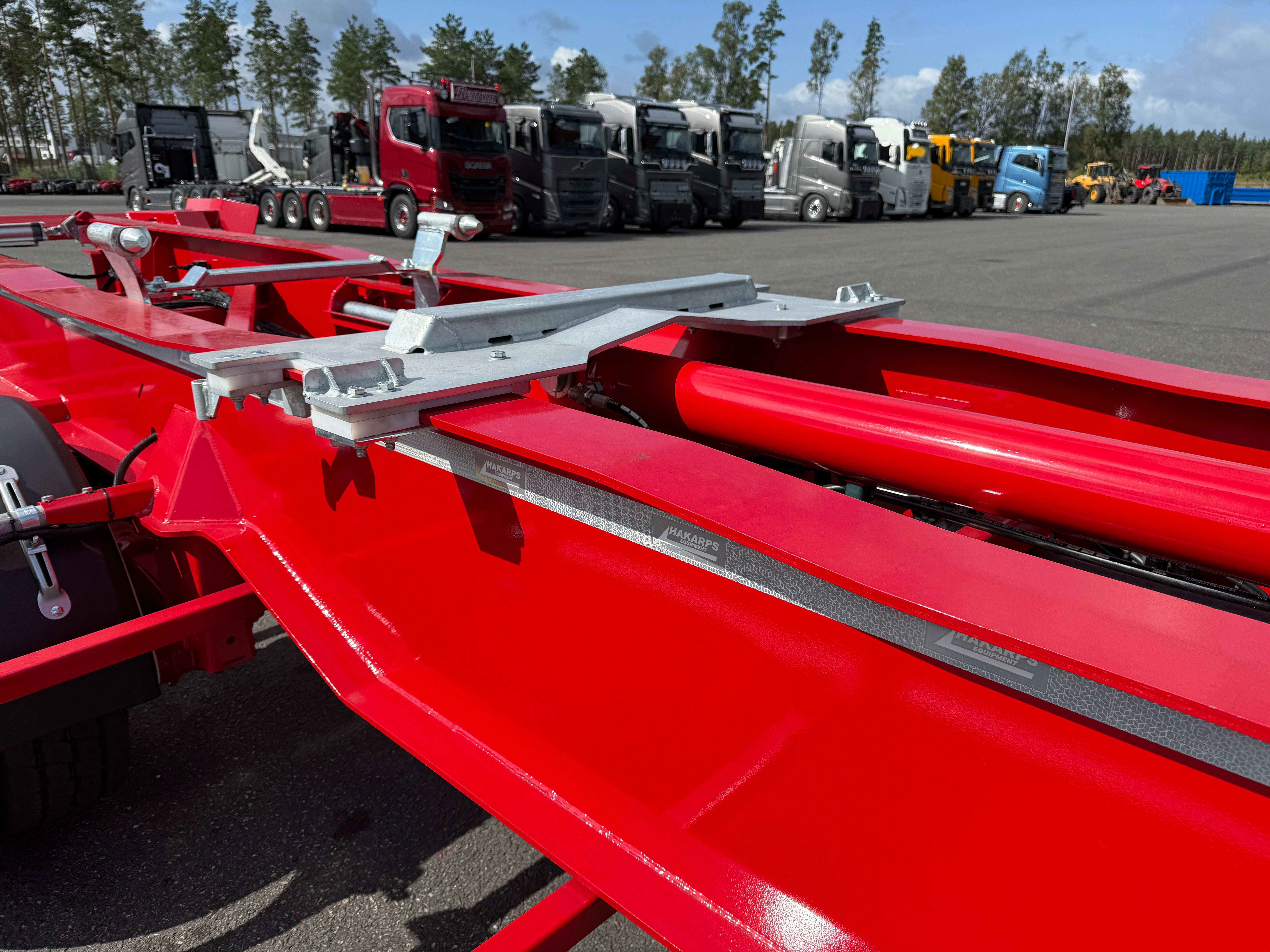 4 axlad 38 tons lastväxlarvagn med hydraulisk skjutkolv
