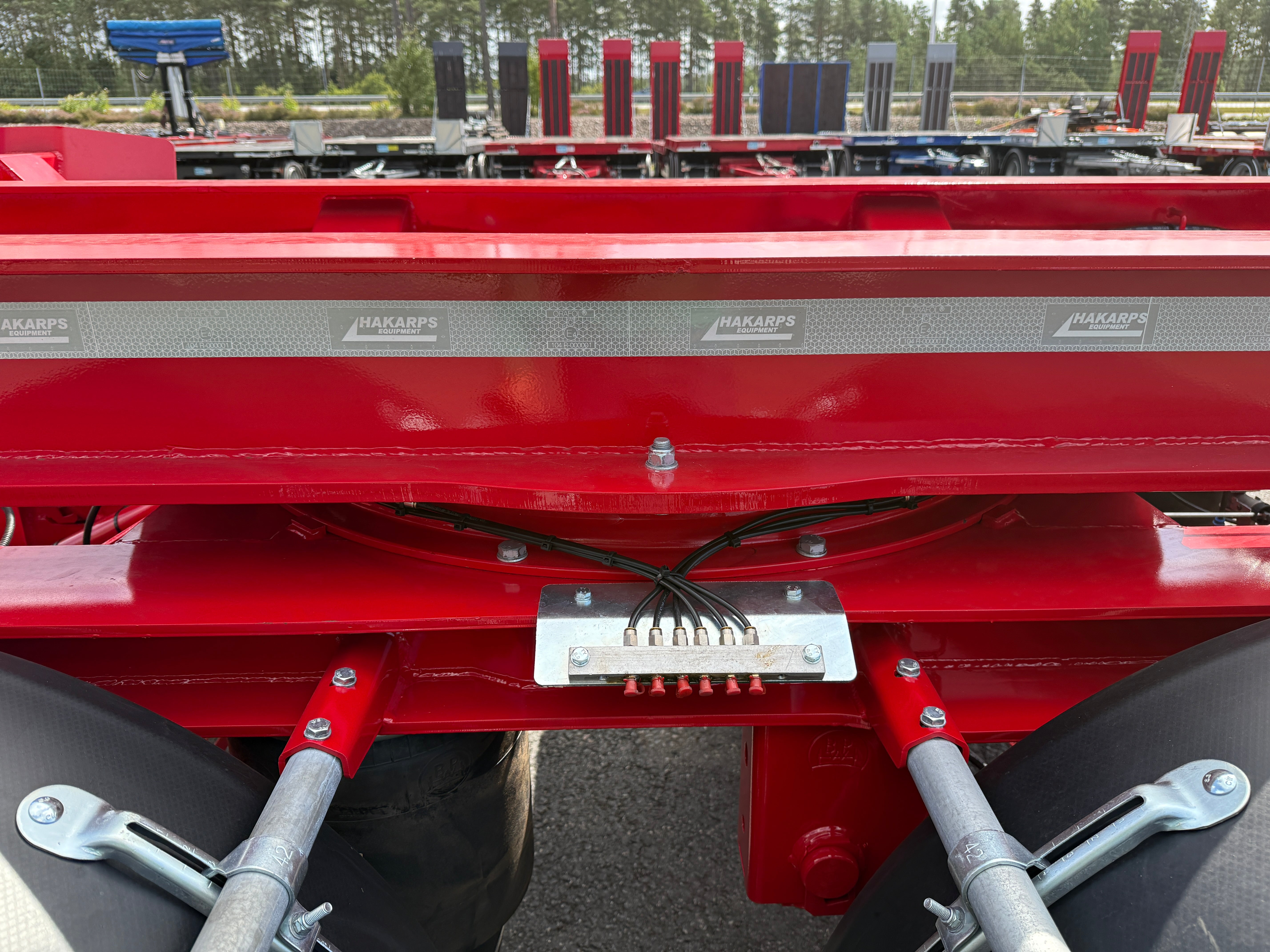 4 axlad 38 tons lastväxlarvagn med hydraulisk skjutkolv