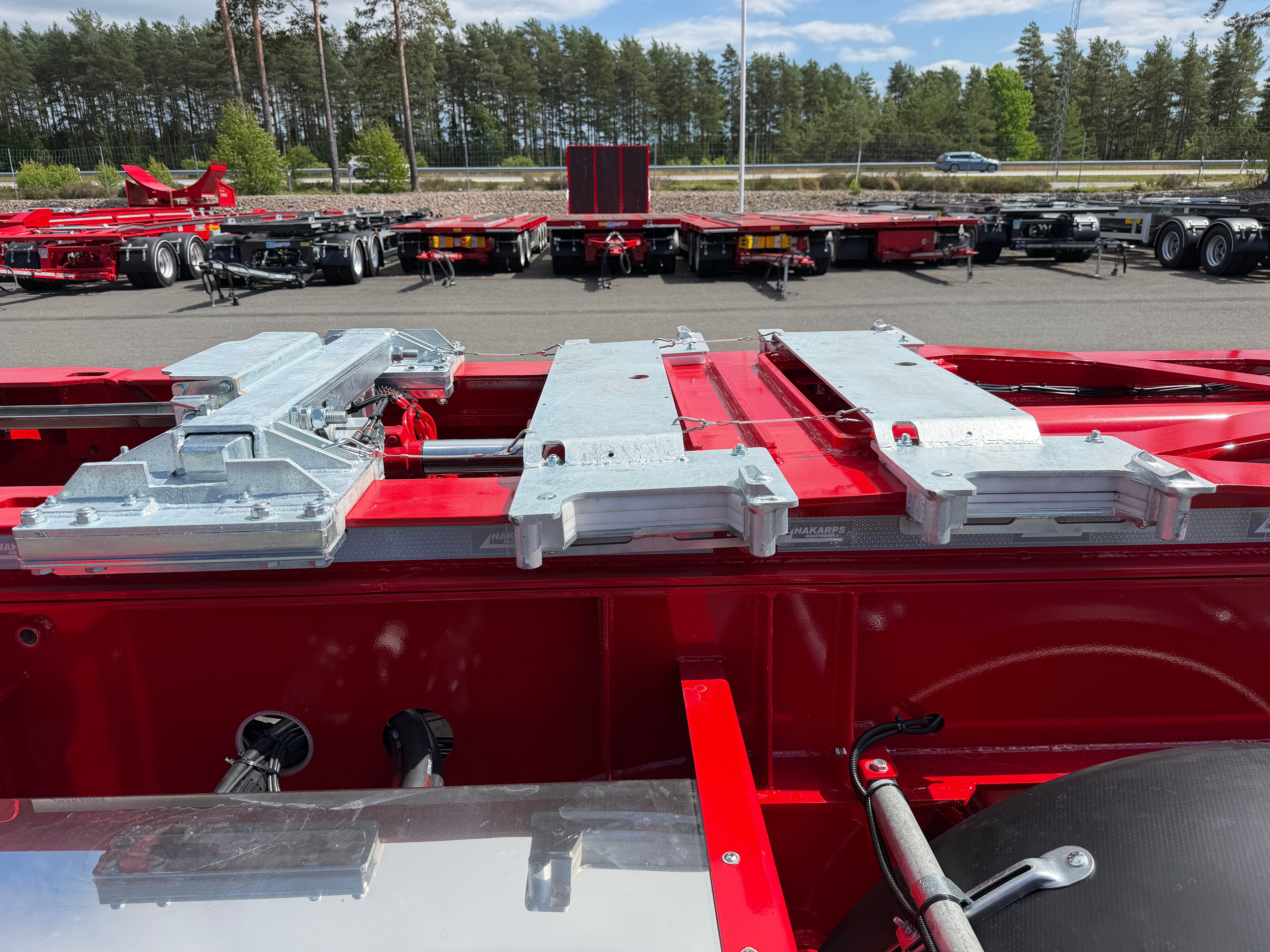 5 axlad 42 tons lastväxlarvagn 2 flak med skjutkolv + tipp