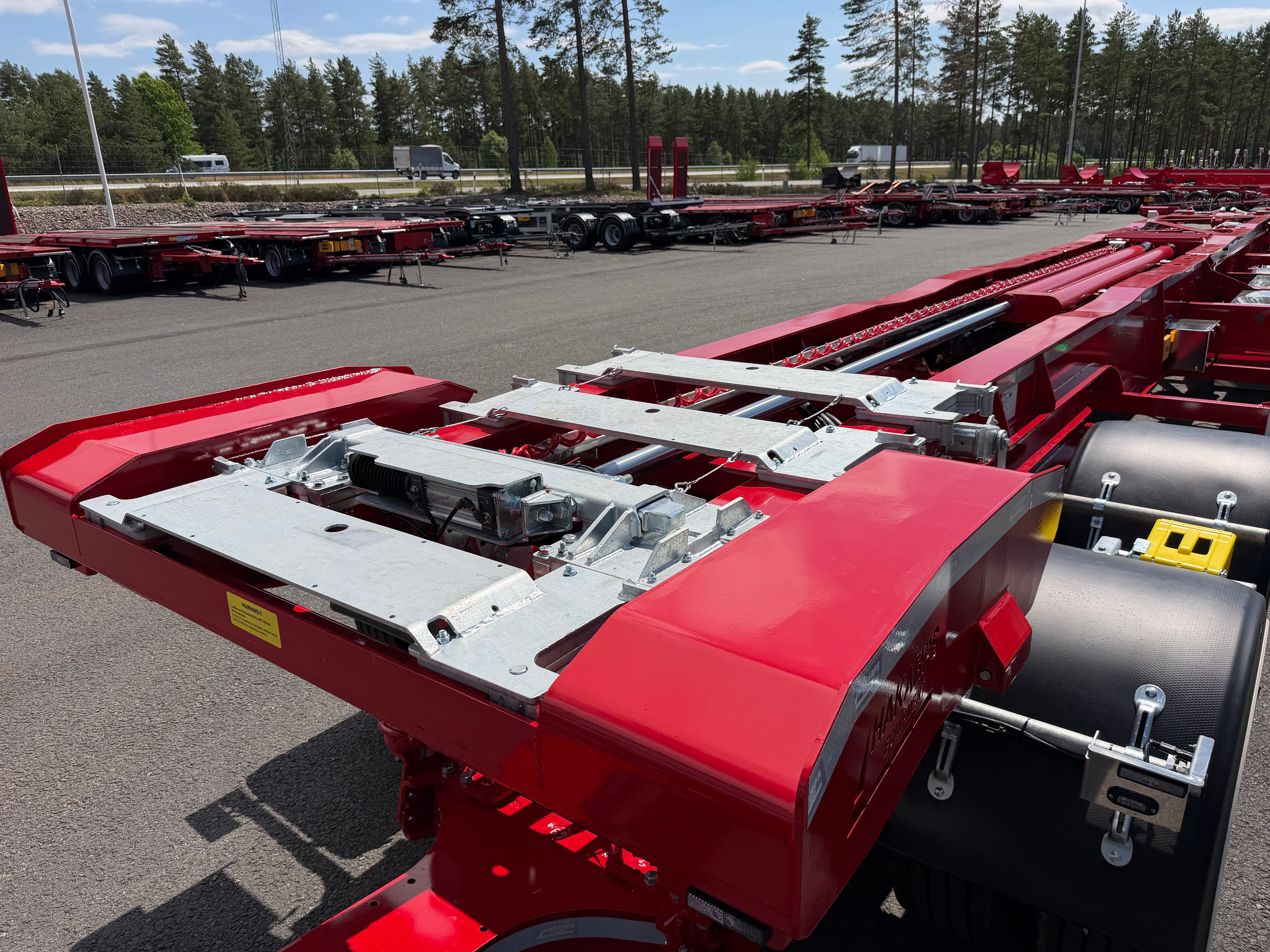 5 axlad 42 tons lastväxlarvagn 2 flak med skjutkolv + tipp