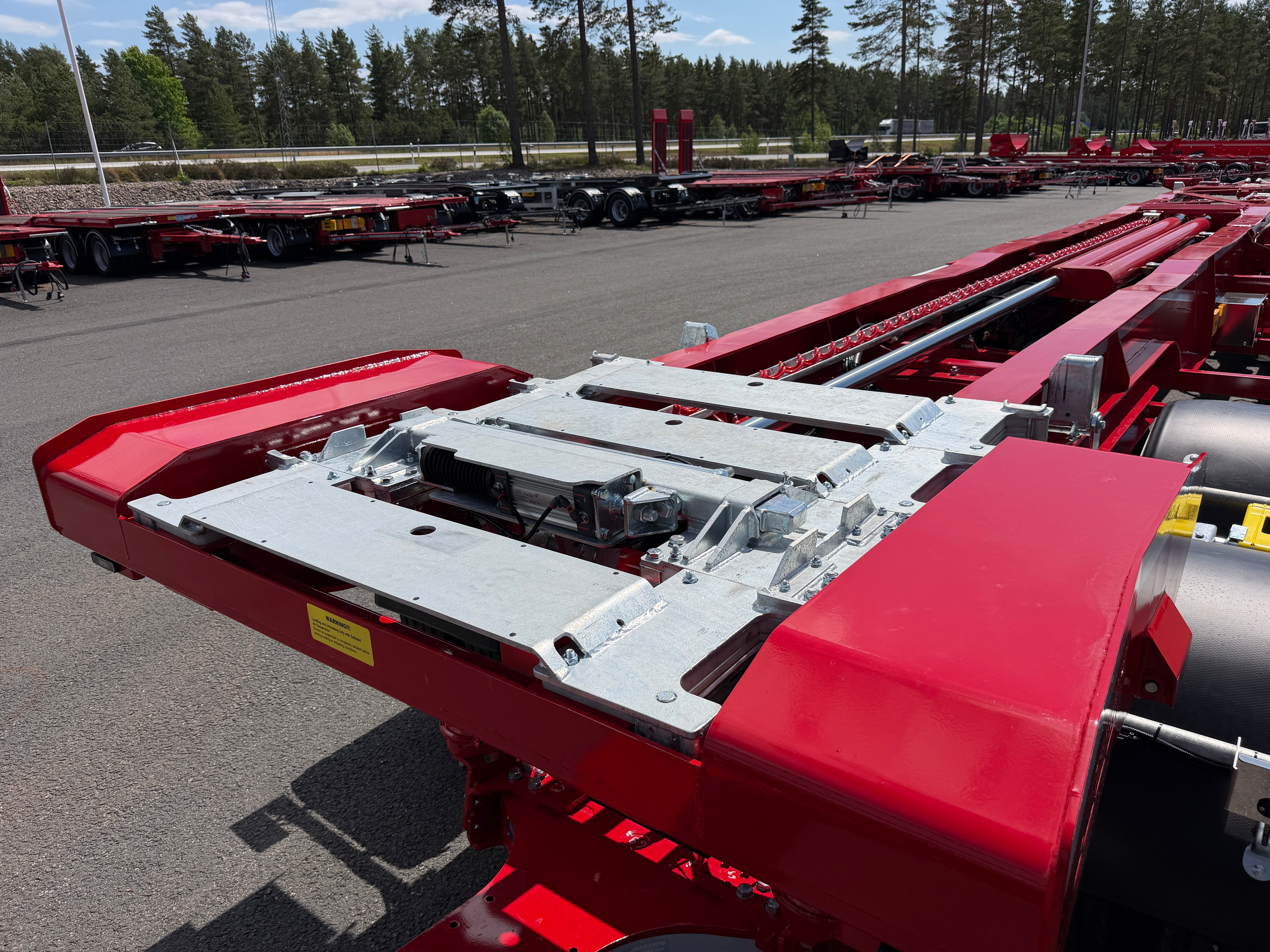 5 axlad 42 tons lastväxlarvagn 2 flak med skjutkolv + tipp